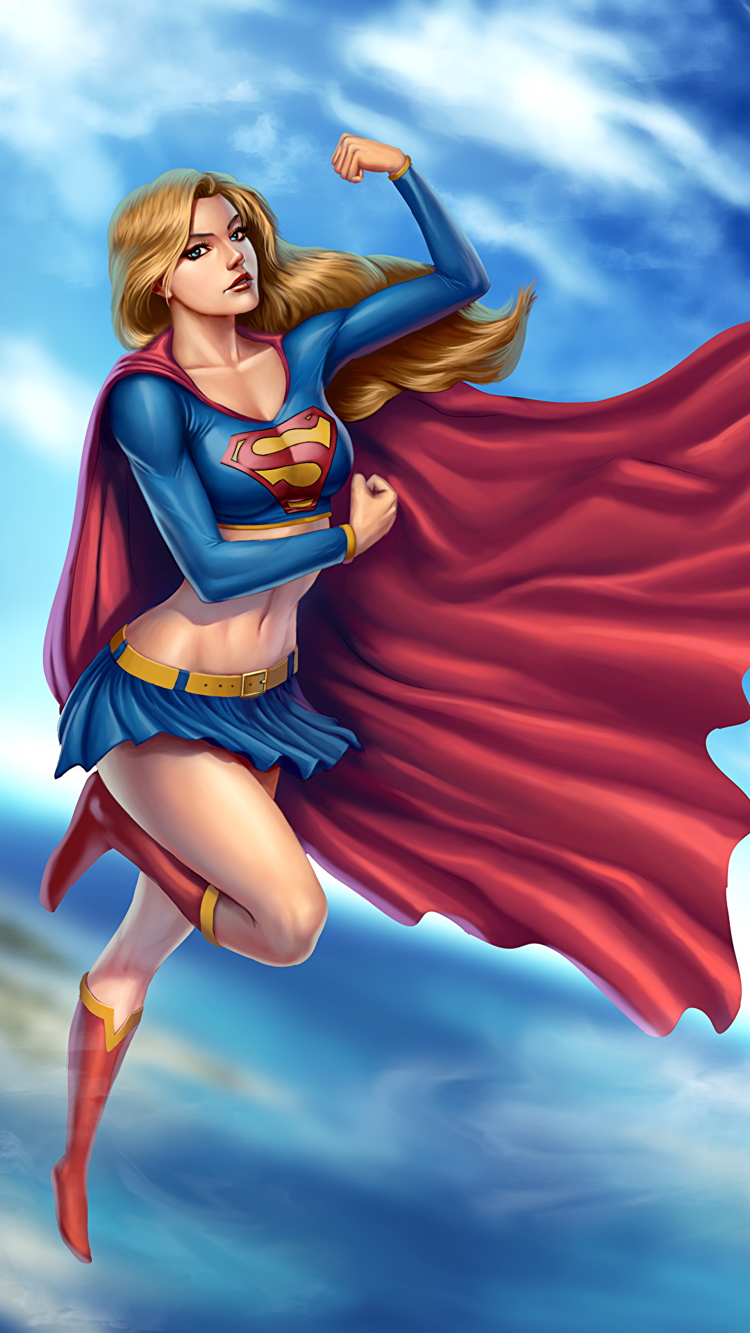 壁紙 1080x19 コミックヒーロー スーパーガールヒーロー マント ファンタジー 少女 ダウンロード 写真