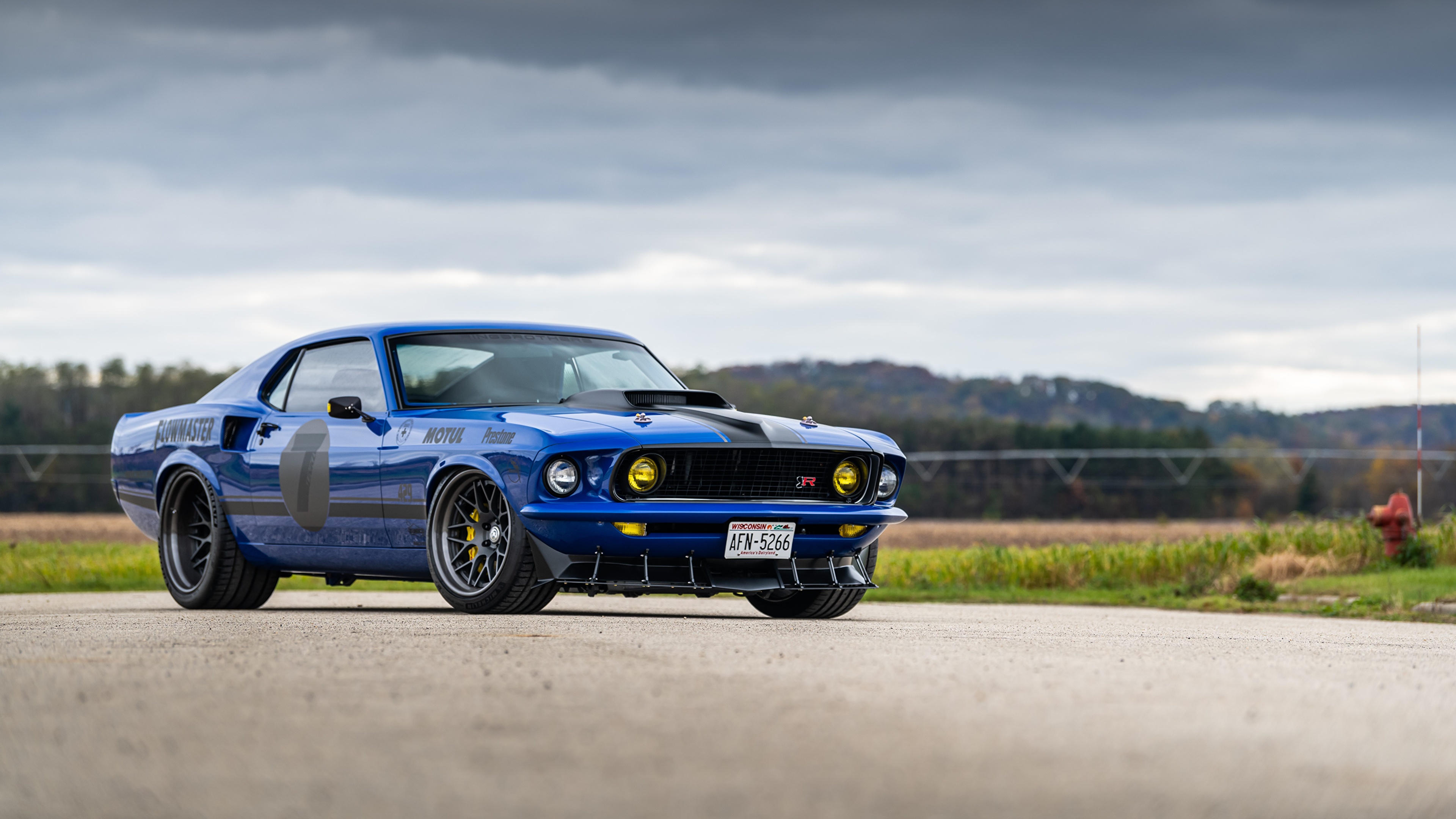 Bilder Von Ford Mustang 1969 Mach 1 By Ringbrothers Blau 3840x2160