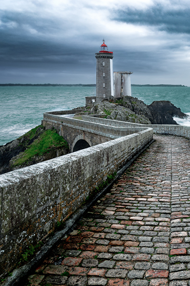 Fonds D Ecran 640x960 France Mer Phares Phare Du Petit Minou