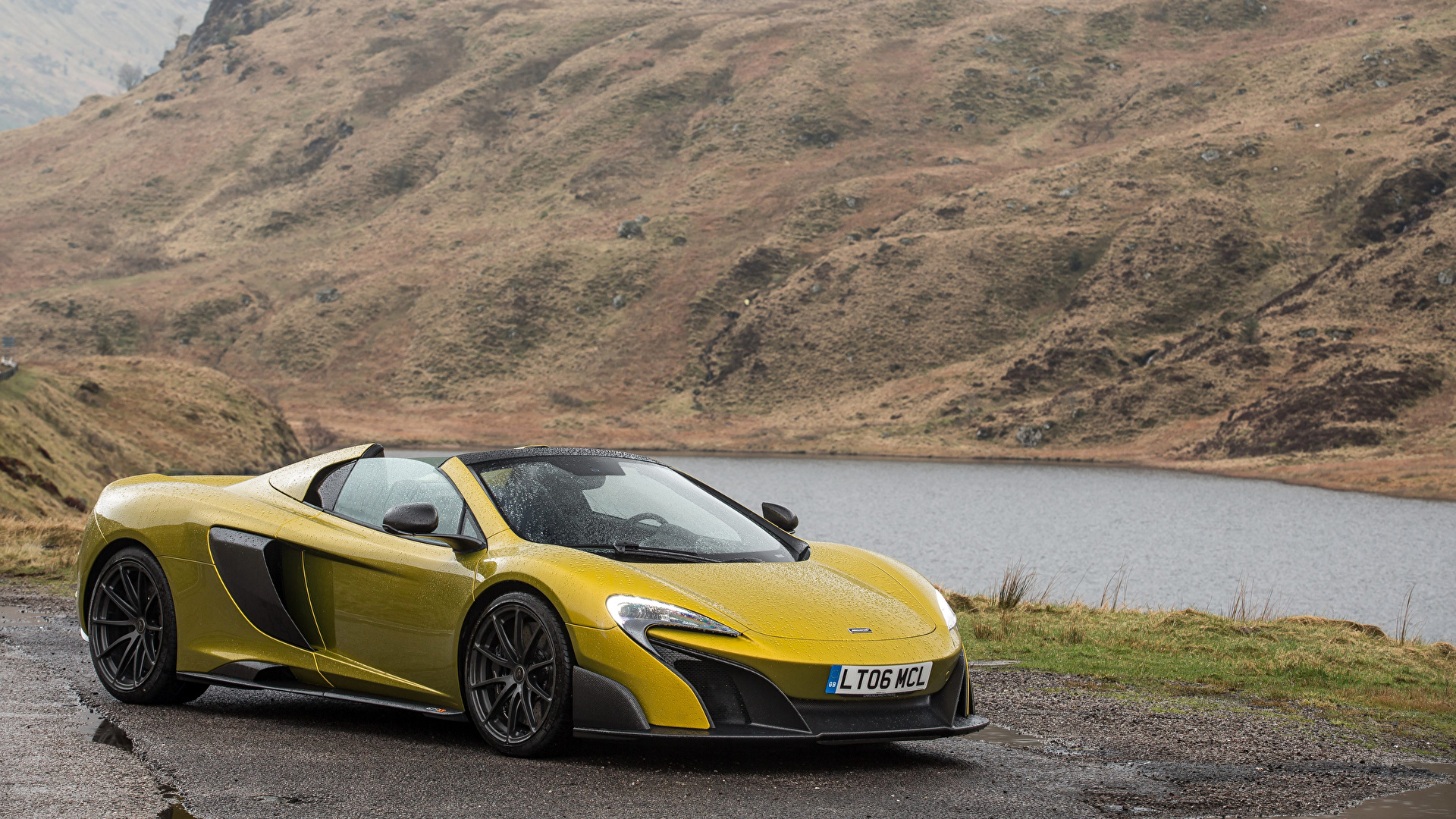 Photo Mclaren 2016 675lt Spider Yellow Cars Metallic 1920x1080