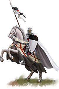 Sfondi desktop Cavaliere Cavallo Lo scudo Templar