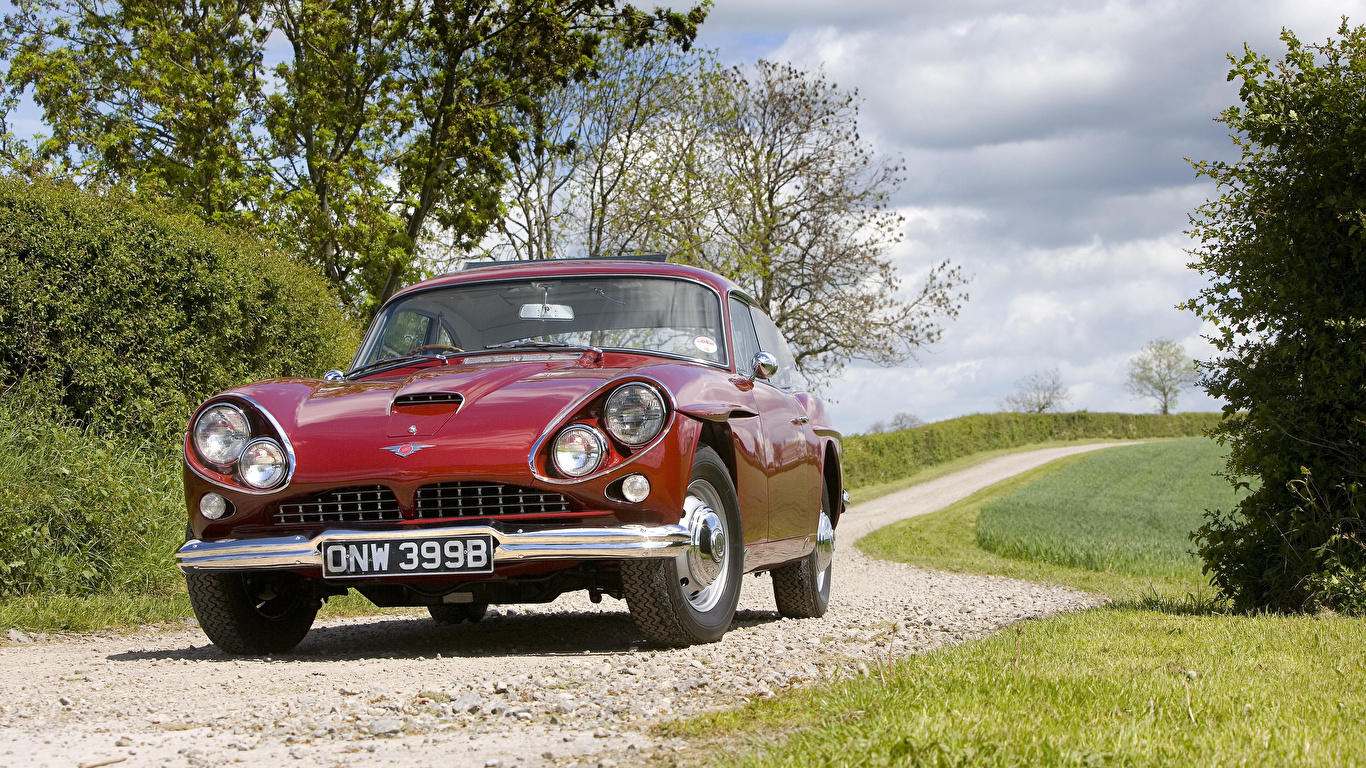 Foto 1963-65 Jensen CV8 (MkII) Retro Burgundy bil Metallisk Framifrån 1366x768 vintage mörkröd Bilar automobil