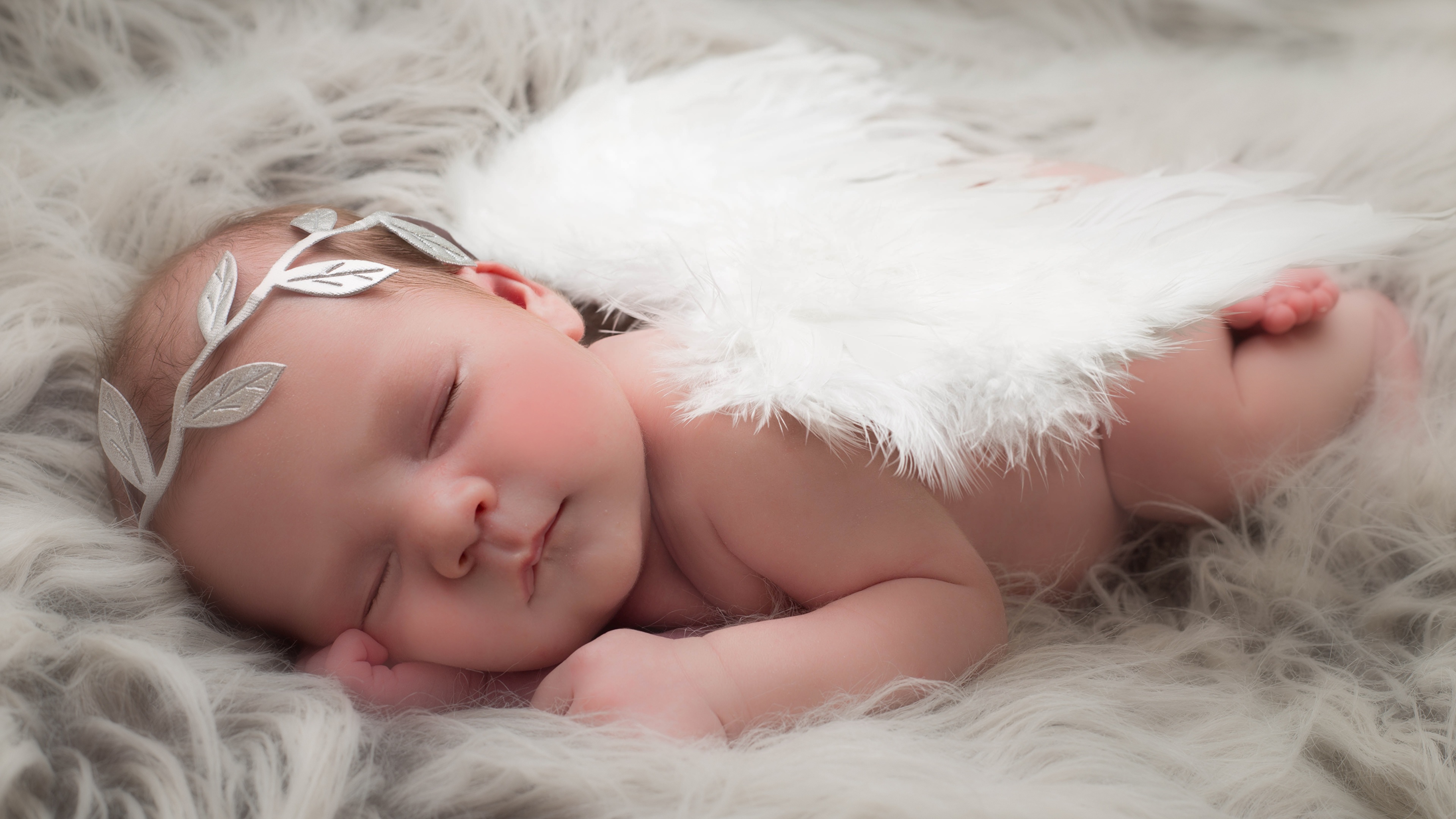 壁紙 3840x2160 天使 赤ちゃん 眠る 子供 ダウンロード 写真