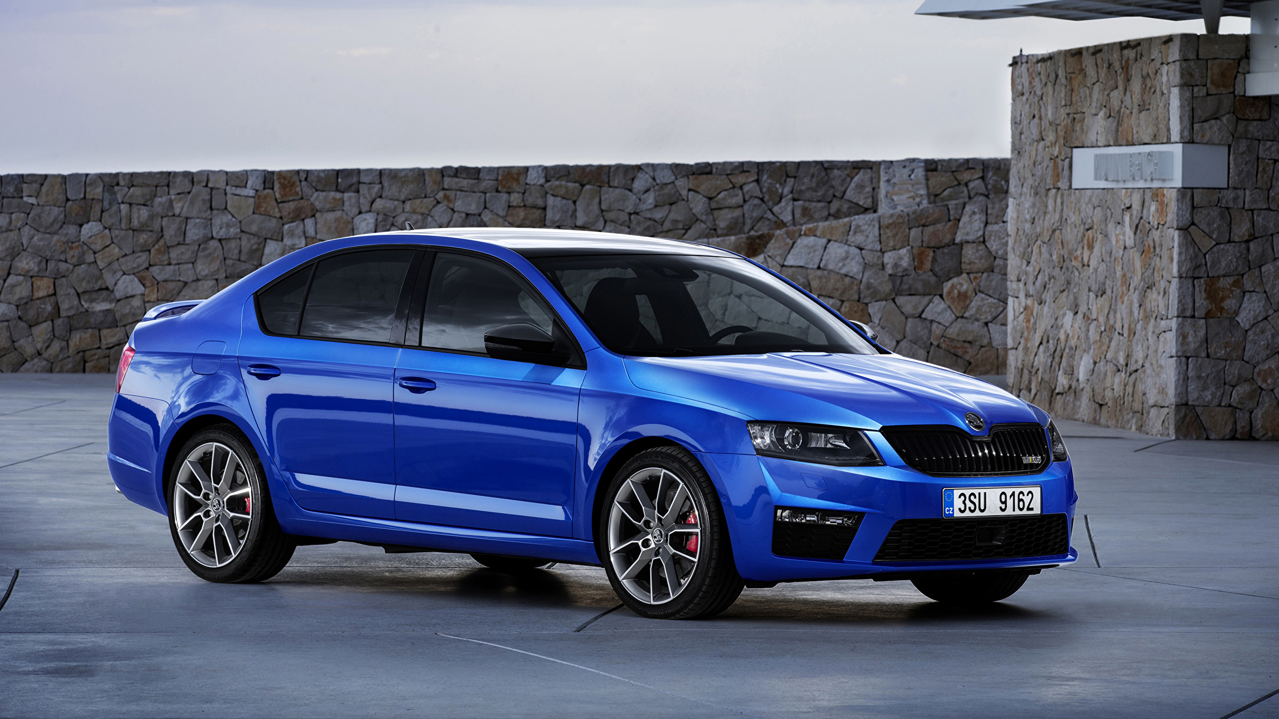 Images Skoda 2015-16 Octavia RS 4x4 Blue Cars 2560x1440