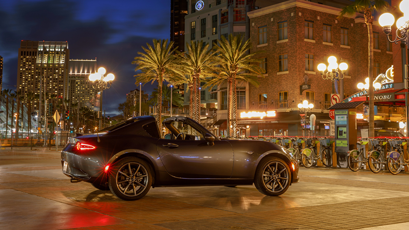 Image Mazda 17 Mx 5 Miata Rf Palm Trees Side Night 1366x768