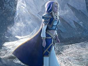 Fotos Crystal Maiden DOTA 2 World of WarCraft Cosplay Fantasy Mädchens