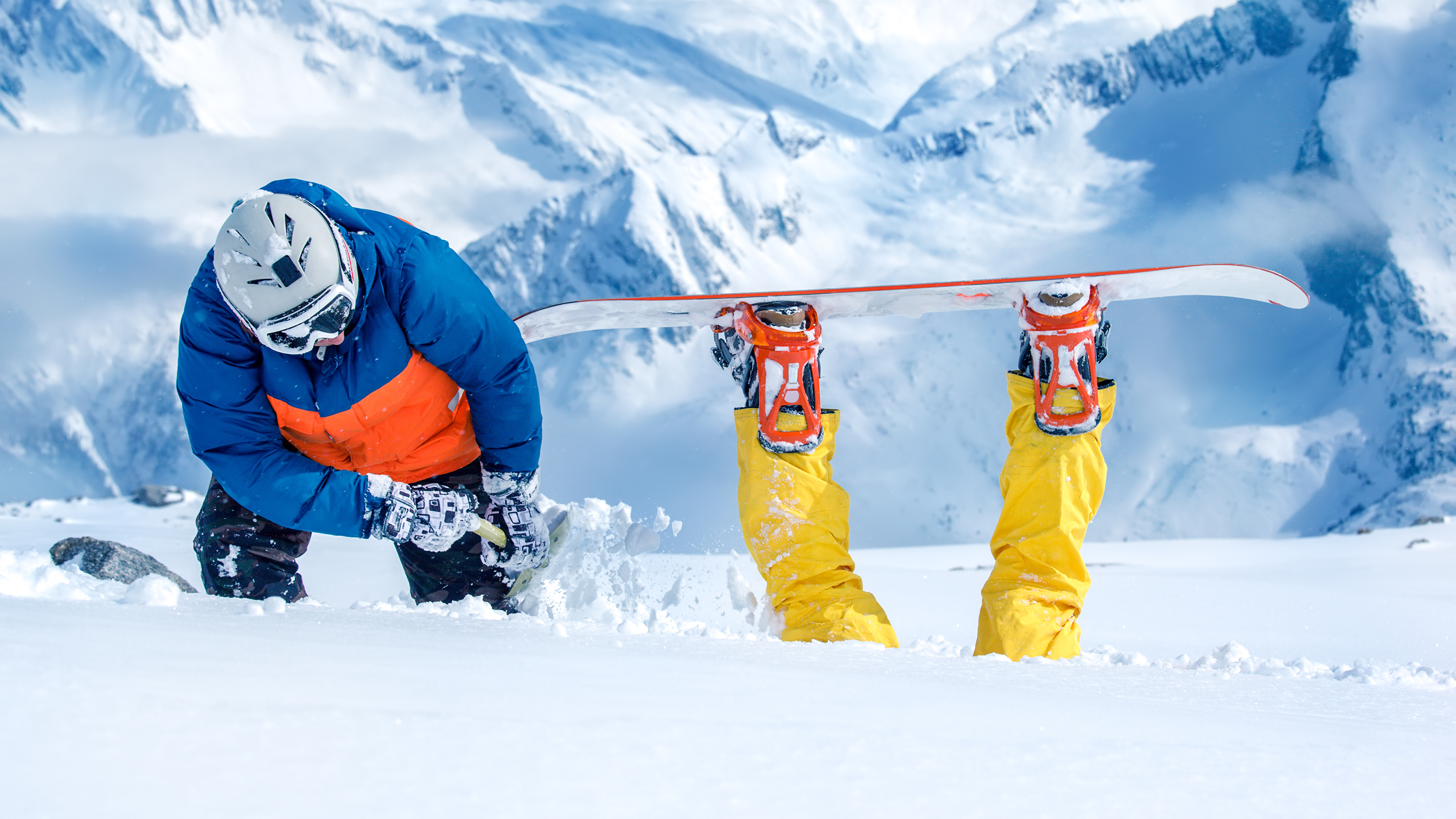 壁紙 3840x2160 冬 スノーボード 男性 雪 おもしろい スポーツ ダウンロード 写真
