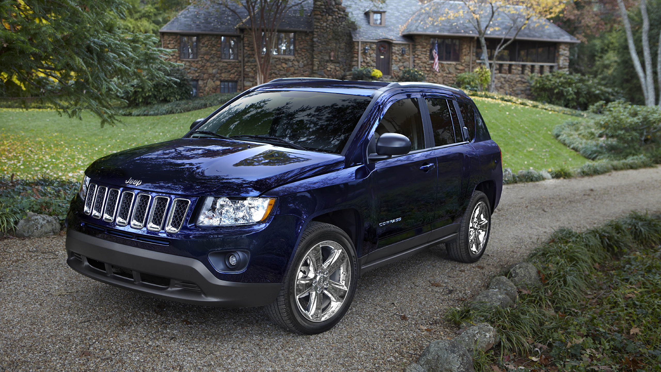 Papeis de parede 2560x1440 Jeep 2011 Compass Azul Metálico Carros