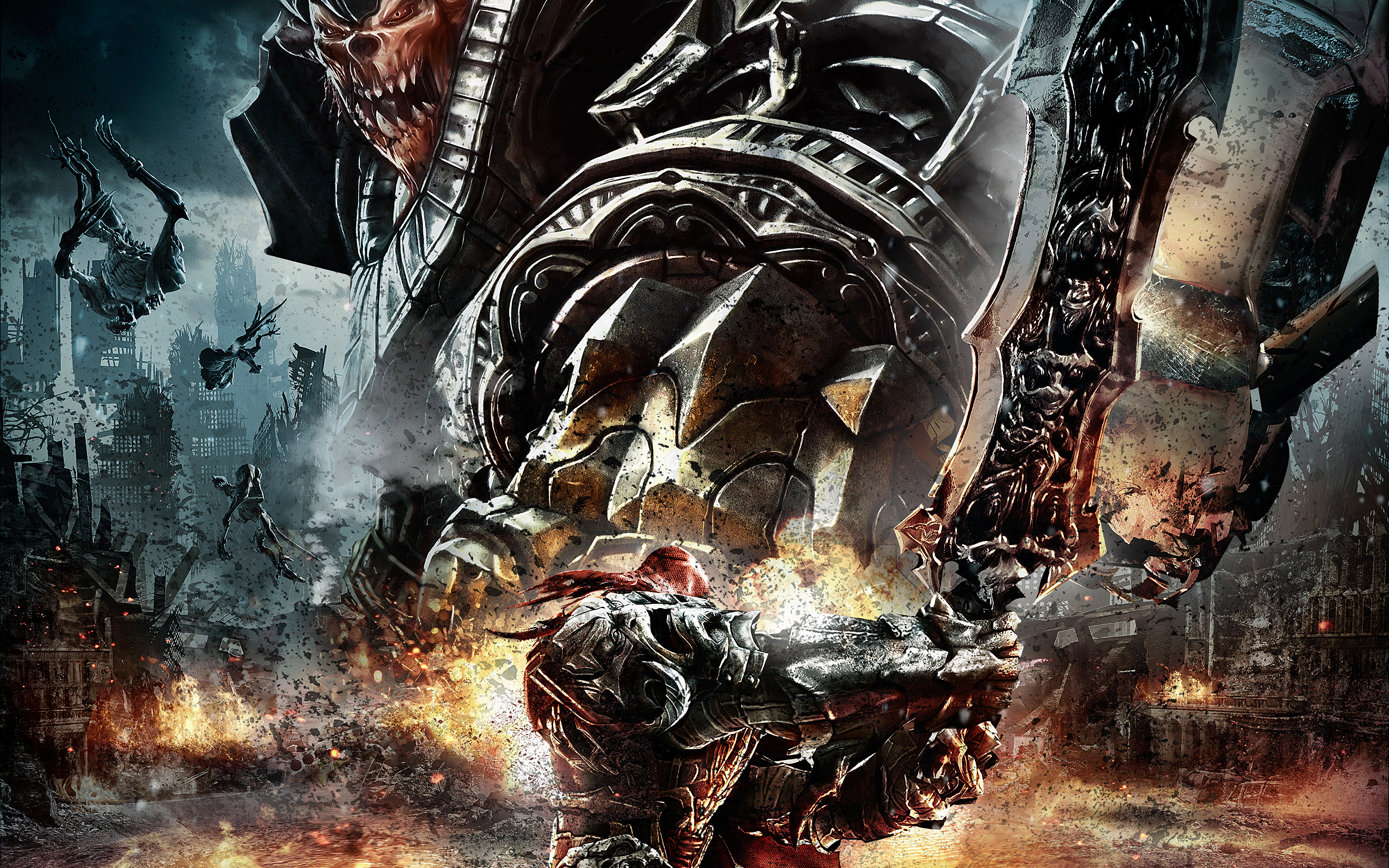 Download arts. Darksiders Wrath of War Страга. Война дарксайдерс 1920 1080. Дарксайдерс 2 война. Дарксайдерс 1 Постер.