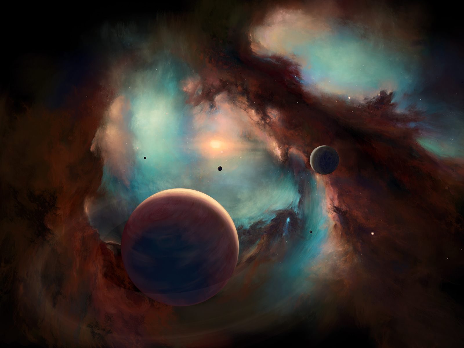 zdjęcia Planety mgławica Przestrzeń kosmiczna 1600x1200 planeta Mgławice w kosmosie
