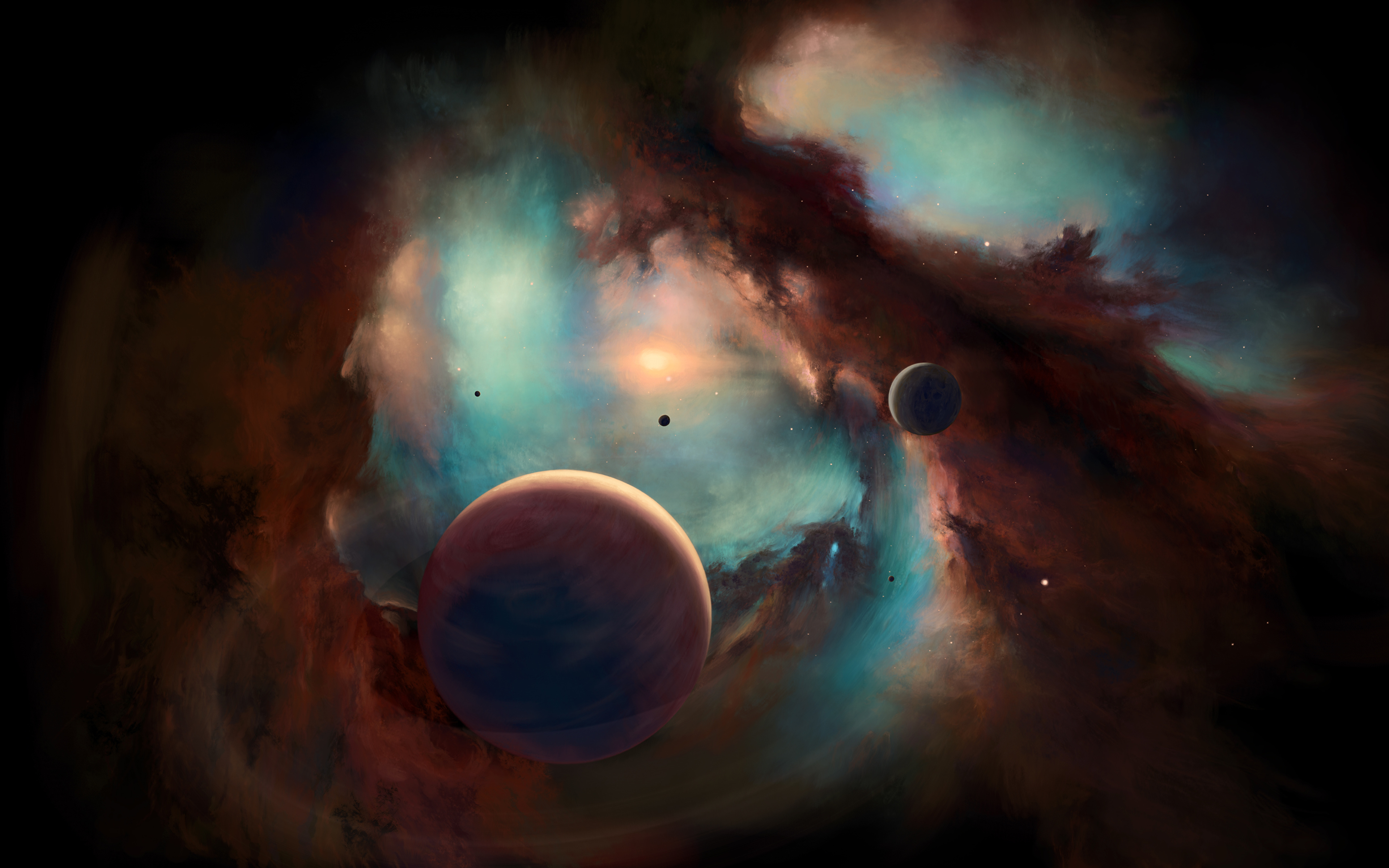 Фотография Планеты Туманности в космосе Космос 3840x2400 планета