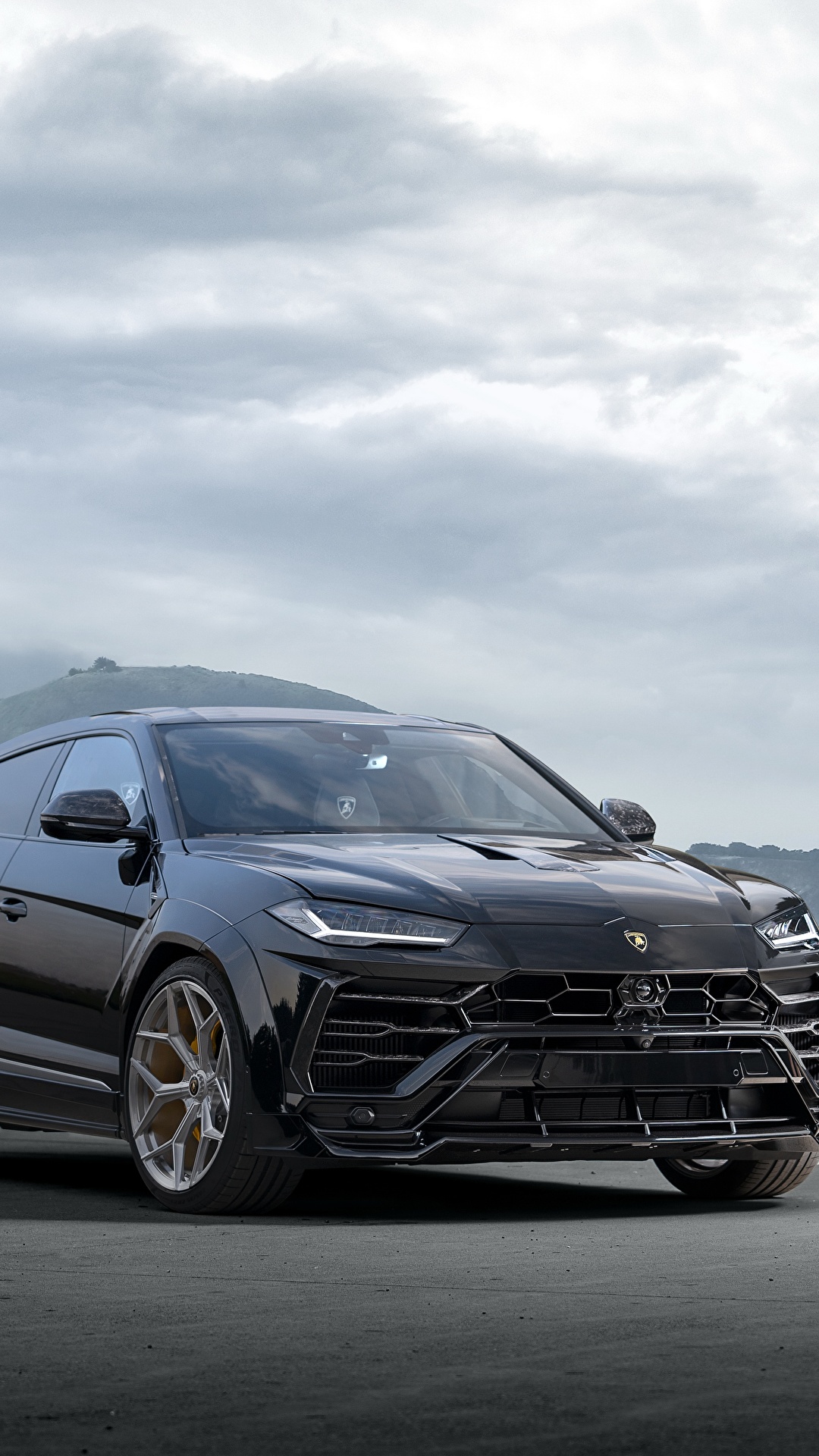 Wallpaper Lamborghini Crossover Urus, Novitec, 2019 Black 1080x1920