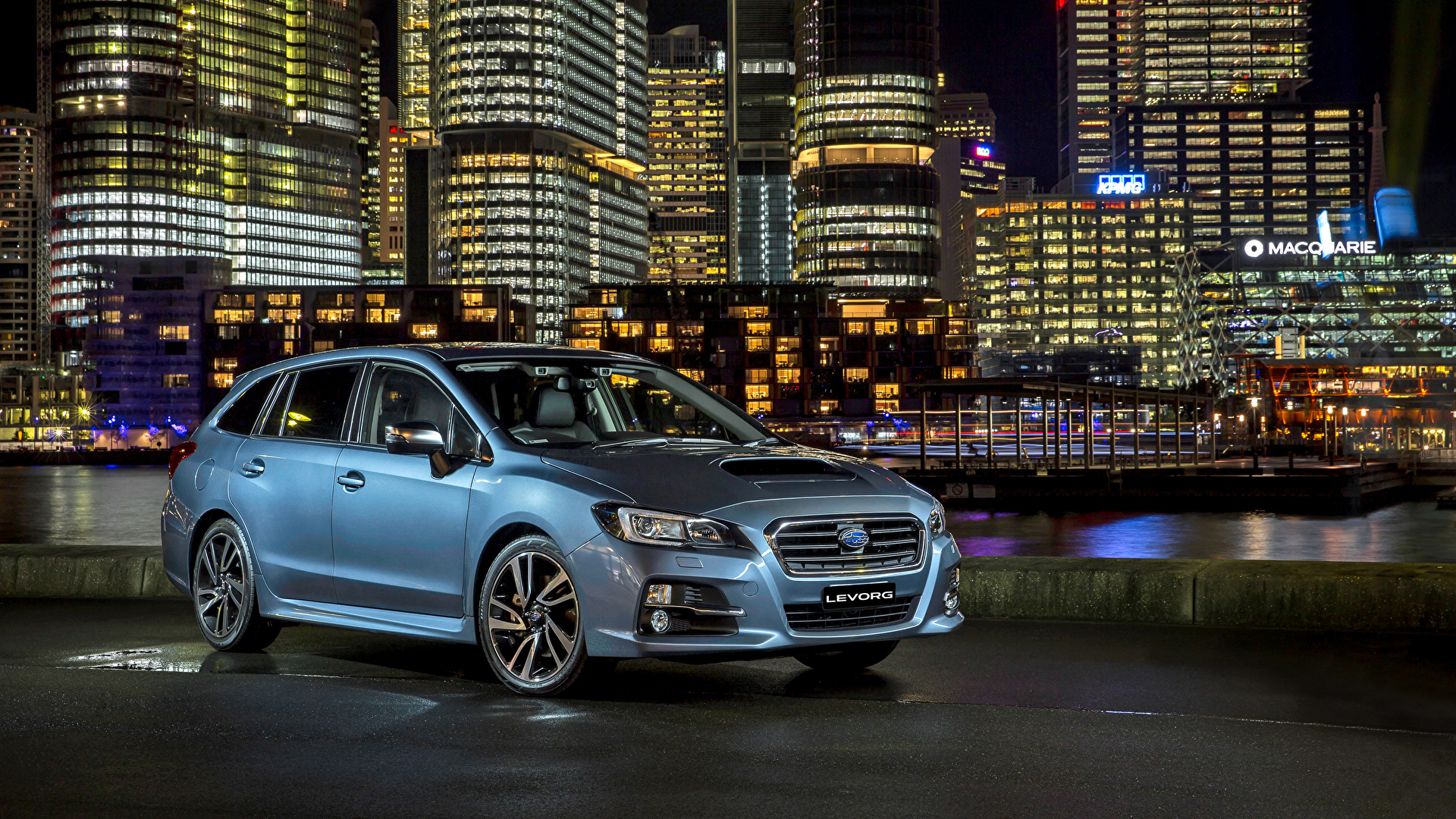 Обои для рабочего стола Subaru 2016 Levorg GT-S голубых 1920x1080