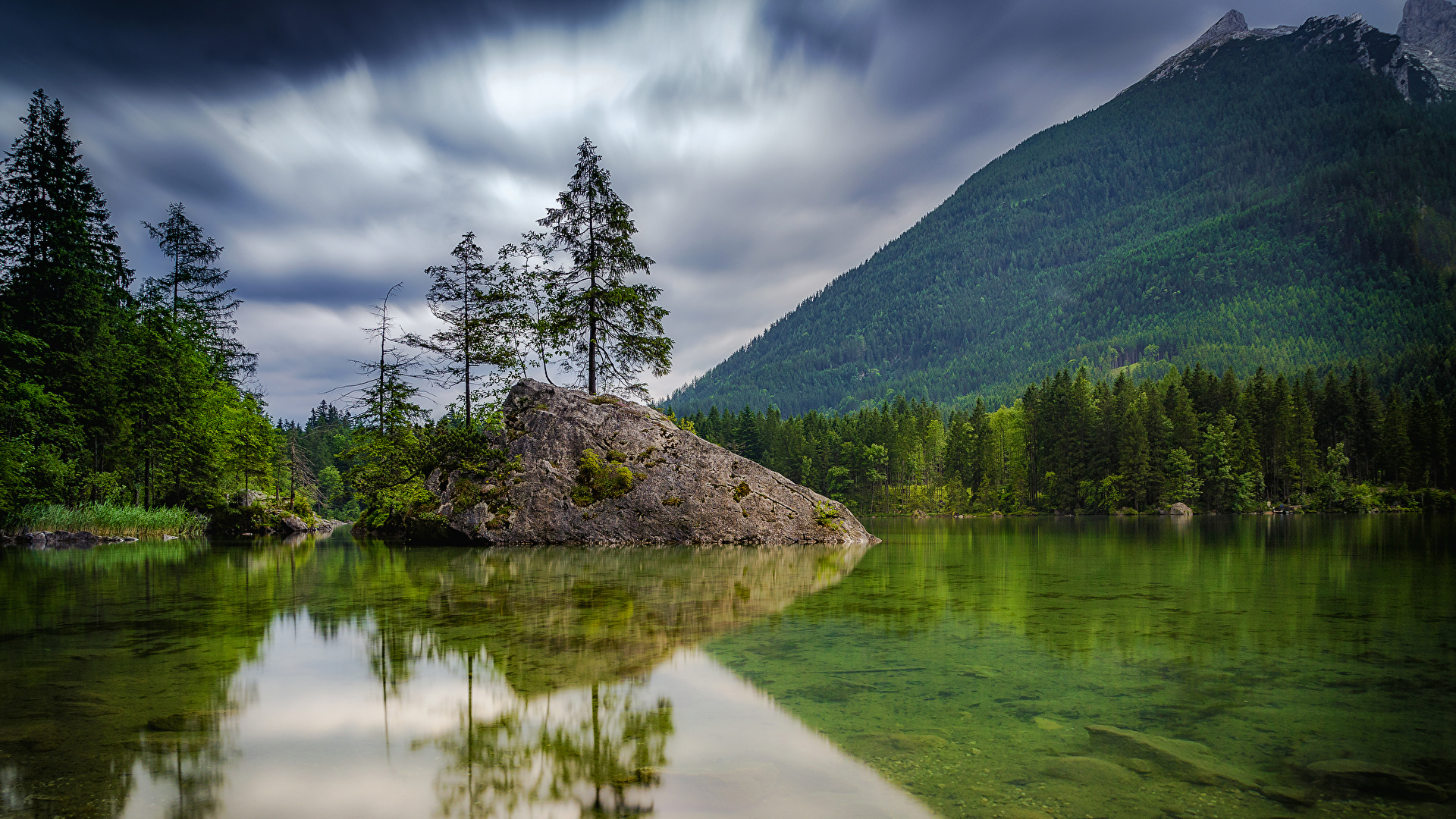 Papeis De Parede 1920x1080 Alemanha Montanhas Florestas Lago Fotografia De Paisagem Hintersee 1290