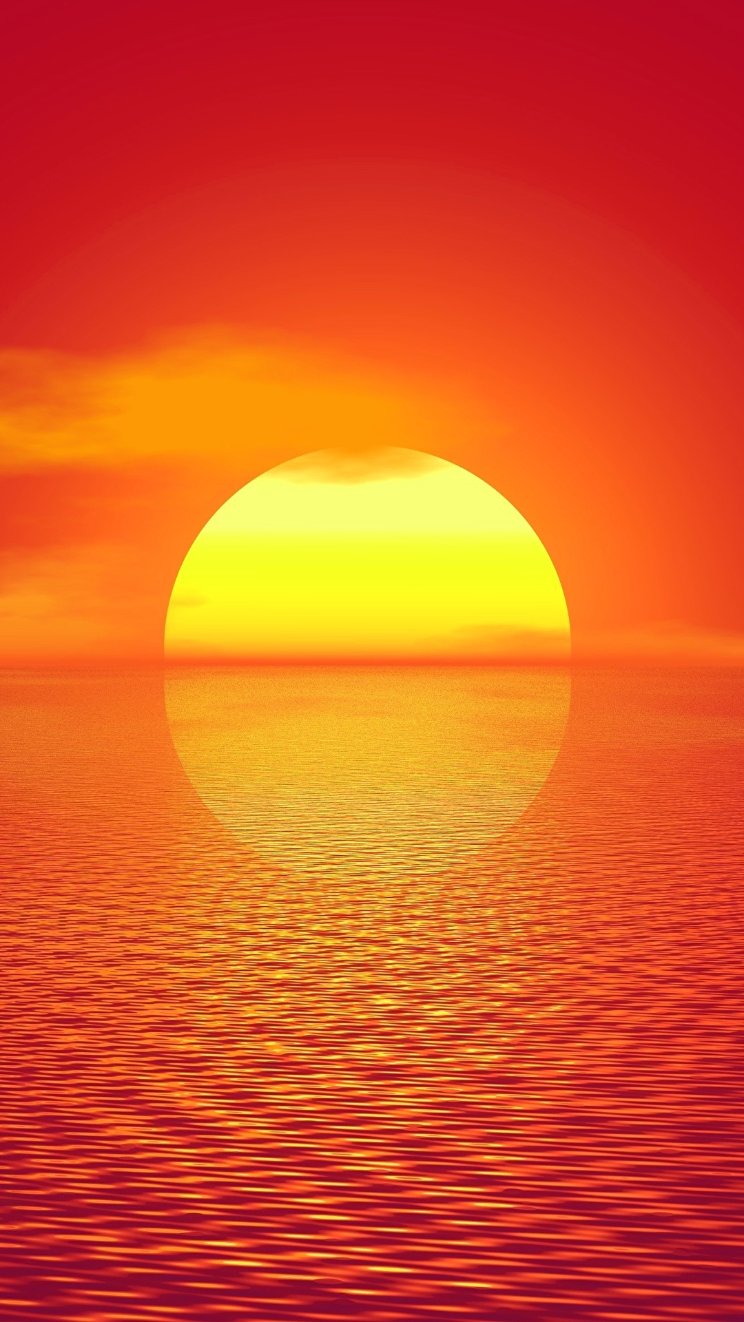 Picture Sun 3D Graphics Sunrises and sunsets 1080x1920
