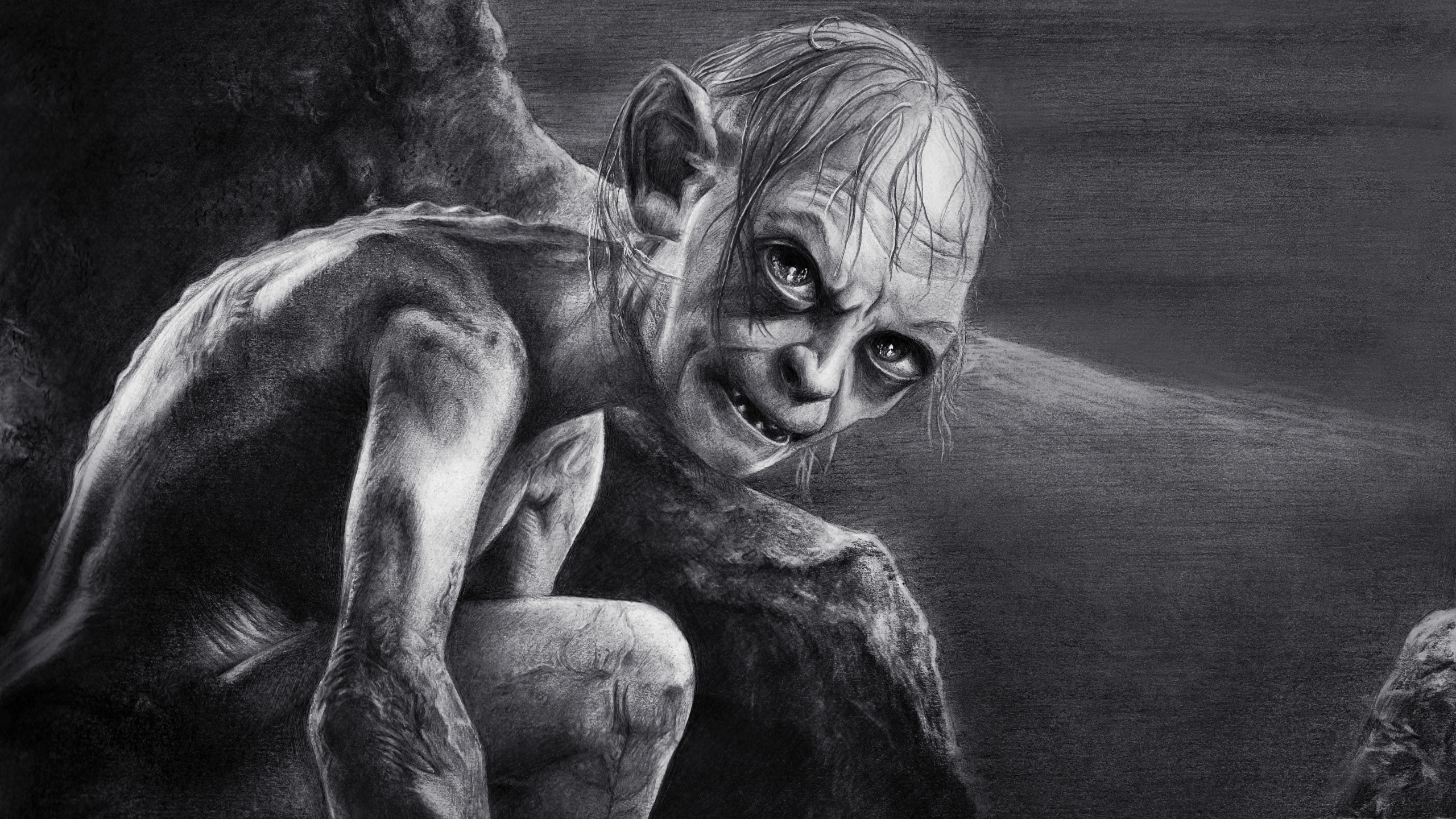 Gollum, hobbit, lord of the ring, HD wallpaper