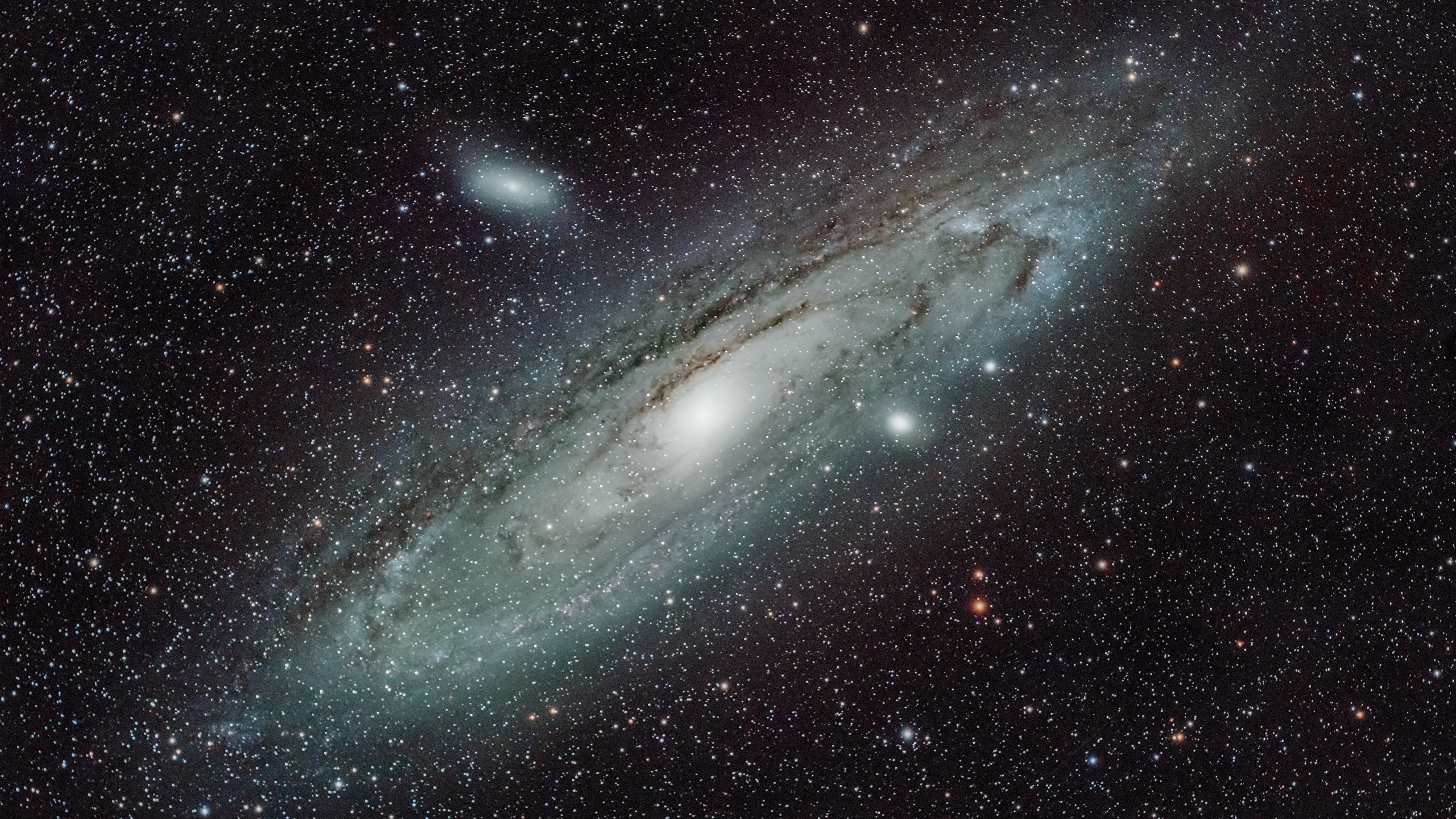 壁紙 2560x1440 銀河 M 31 Andromeda Galaxy 宇宙空間 ダウンロード 写真