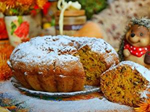 Hintergrundbilder Obstkuchen Puderzucker Stücke