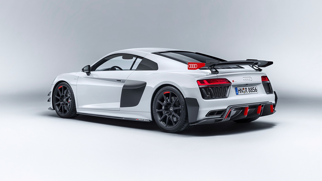 Foto Audi R8 Belye Avtomobili 1366x768