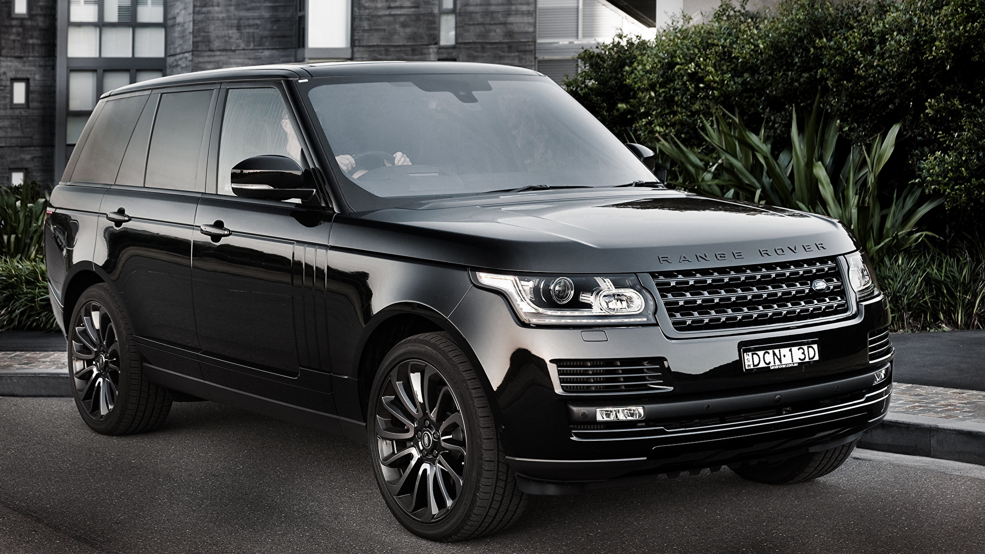 Картинка Land Rover Vogue черные машины Металлик 1920x1080