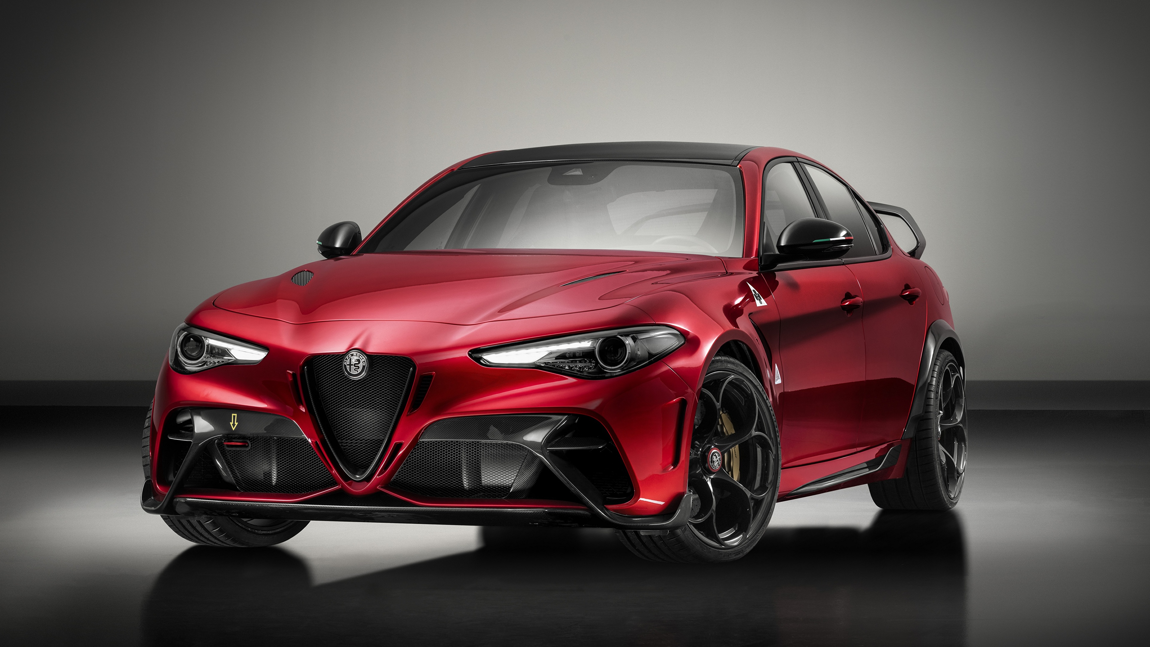 Картинка Alfa Romeo Giulia, GTAm, 2020 Седан Красный авто 3840x2160