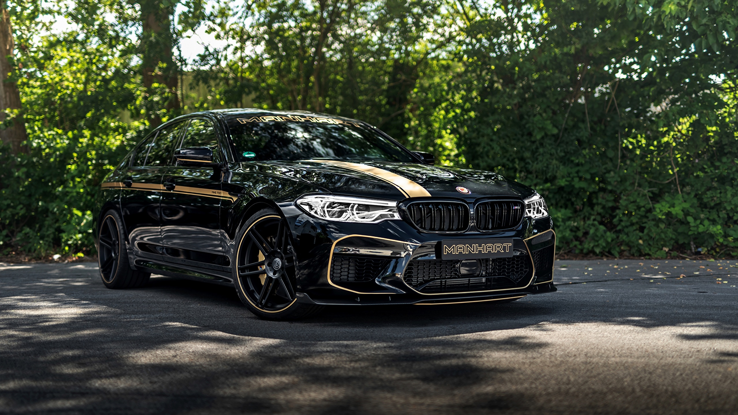 Image BMW 2018 Biturbo M5 Manhart V8 F90 MH5 700 Black 2560x1440