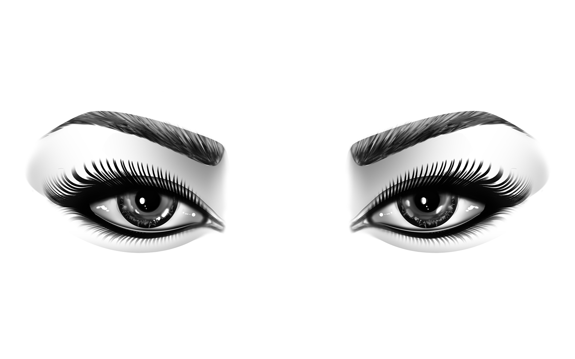 Picture Eyes Eyelash <b>lash</b> Glance Painting Art White background 1920x1200 St...