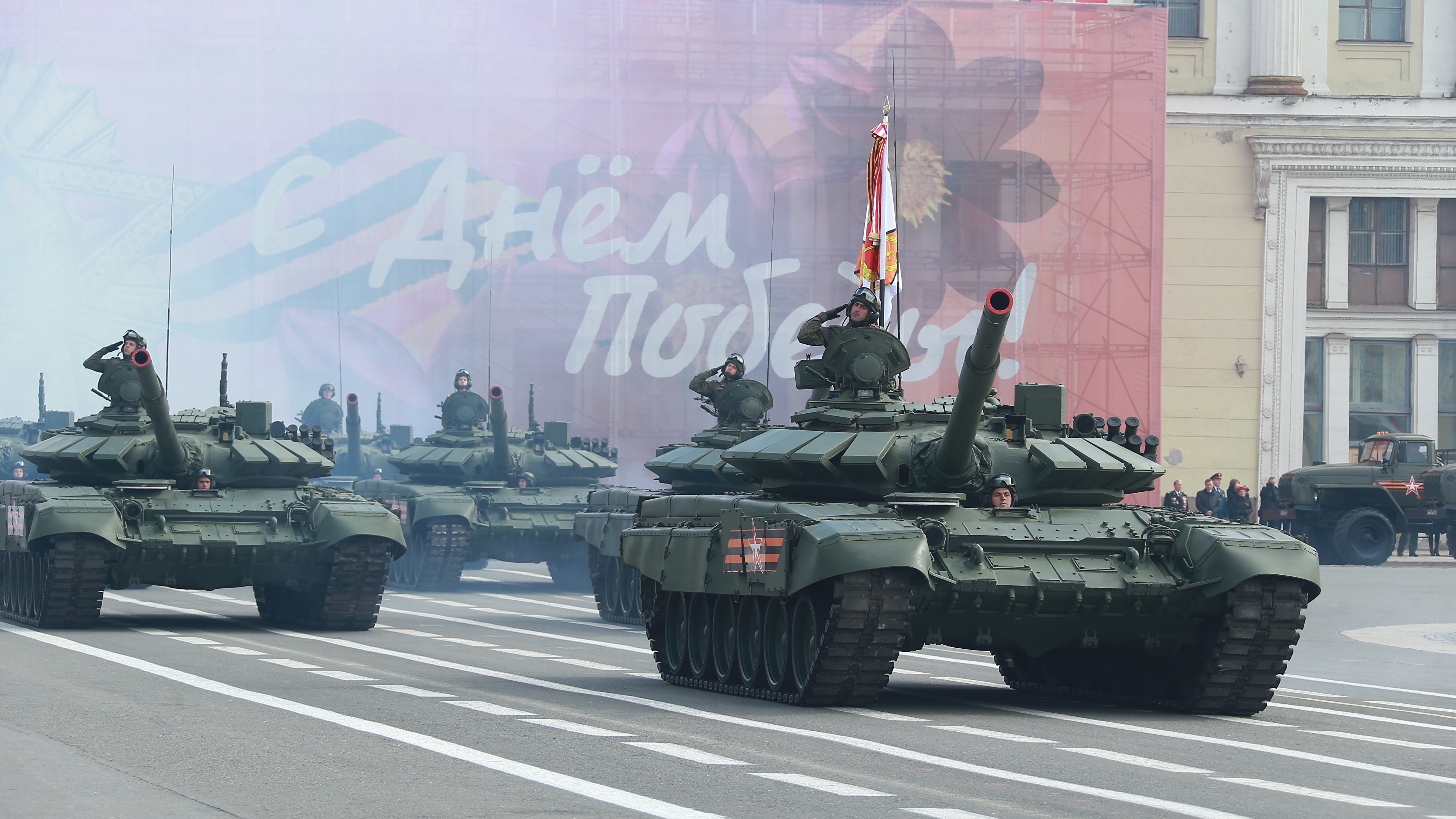 Photo T72 Victory Day 9 May tank Russia Military parade 3840x2160