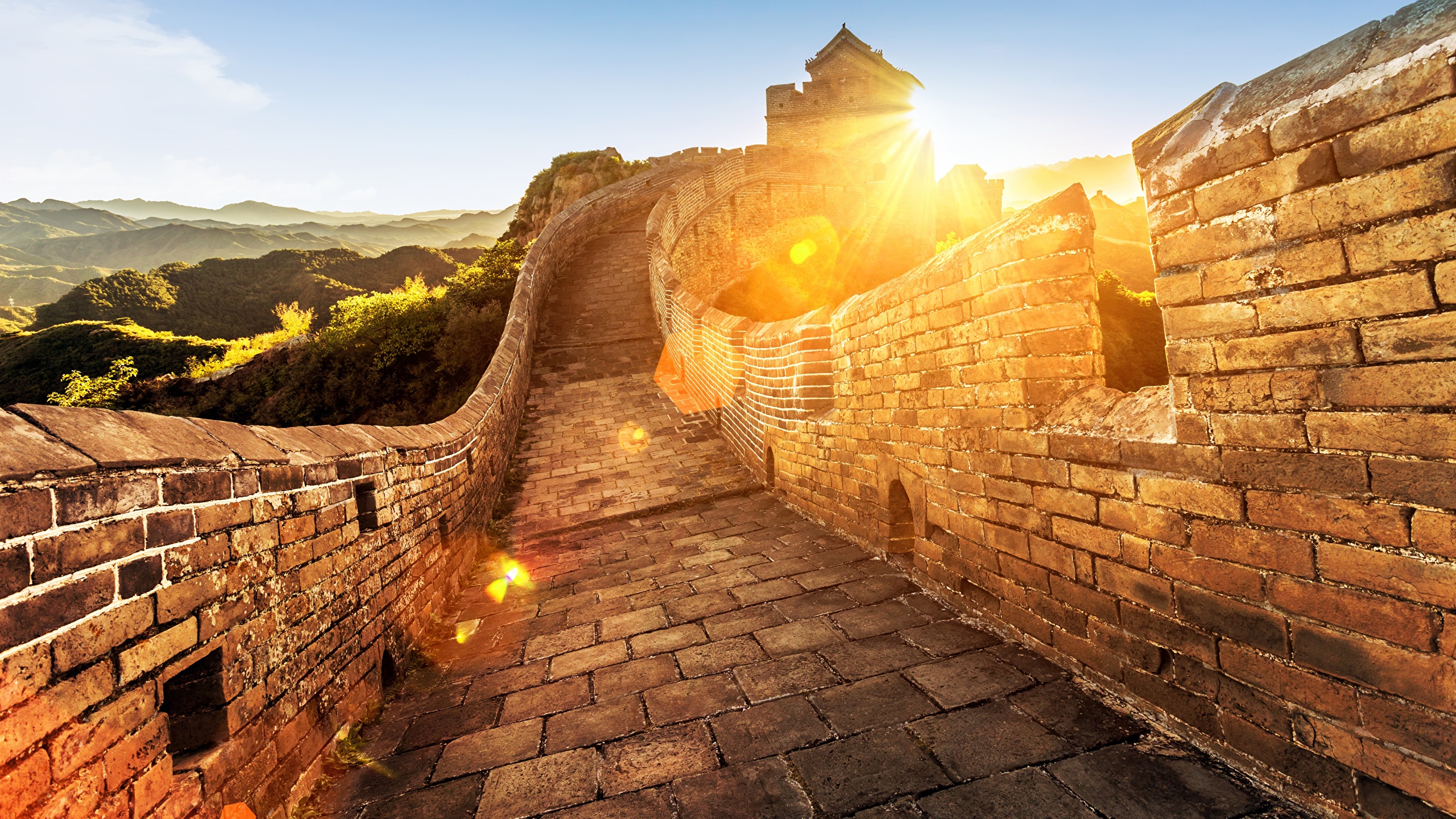 Desktop Wallpapers Nature The Great Wall of China Fence 2560x1440