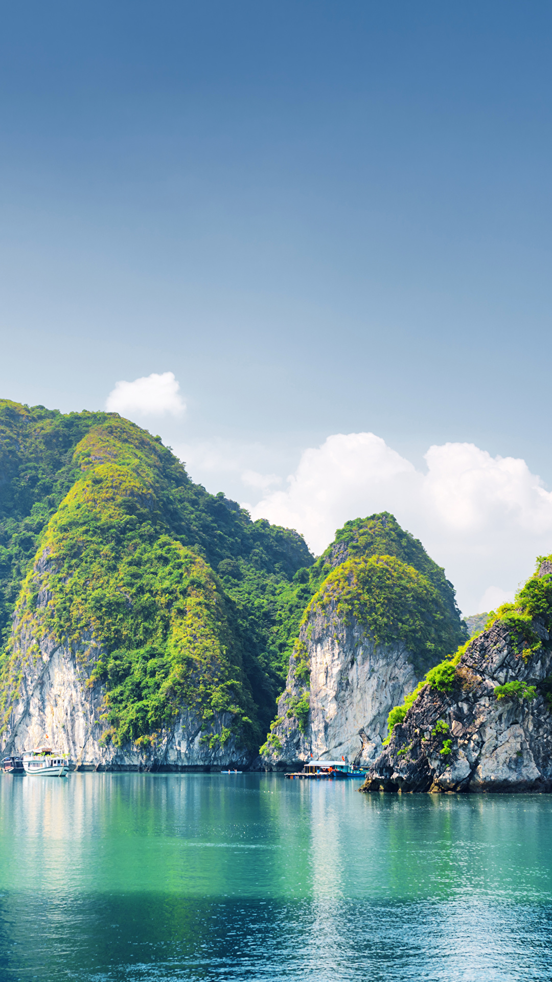 Картинки Вьетнам Halong Bay Море Утес Природа Бухта 1080x1920