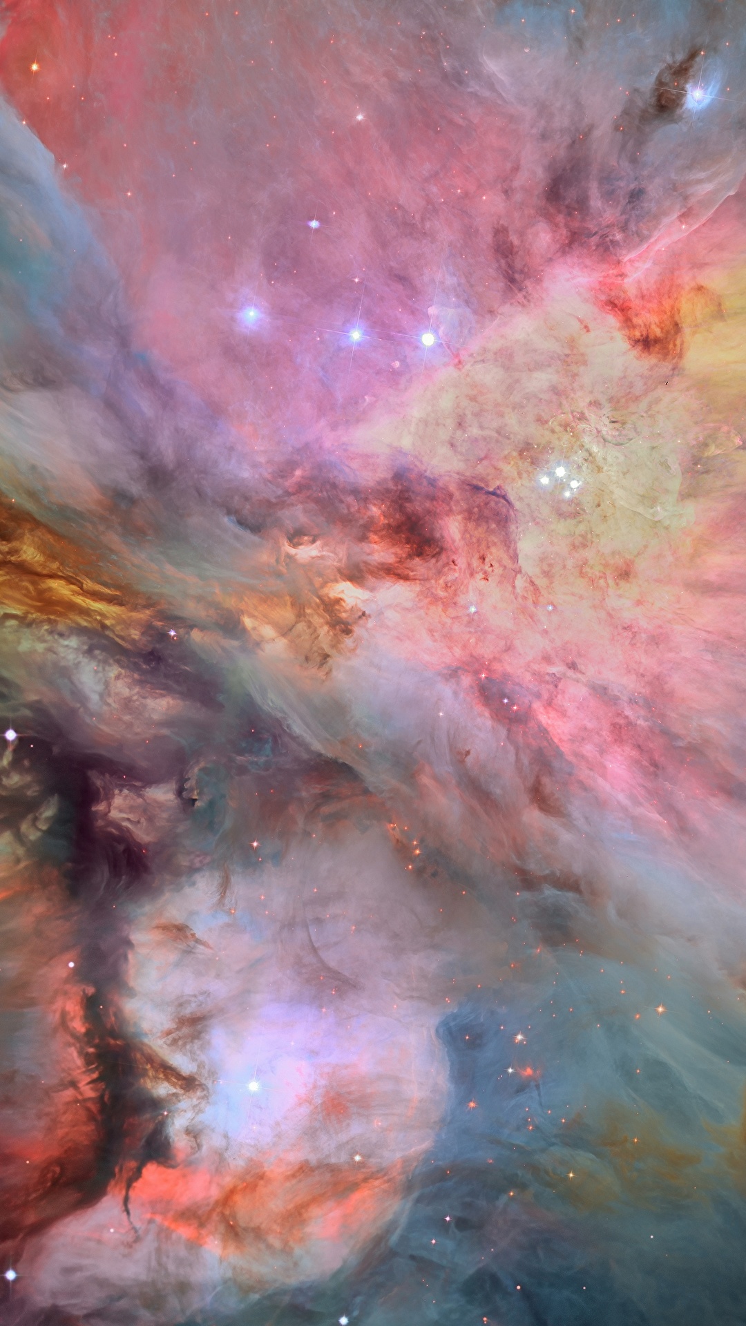 Afbeelding Nevels en gaswolken Orion Nebula Messier 42, M42 Ruimte 1080x1920 voor Mobiele telefoon