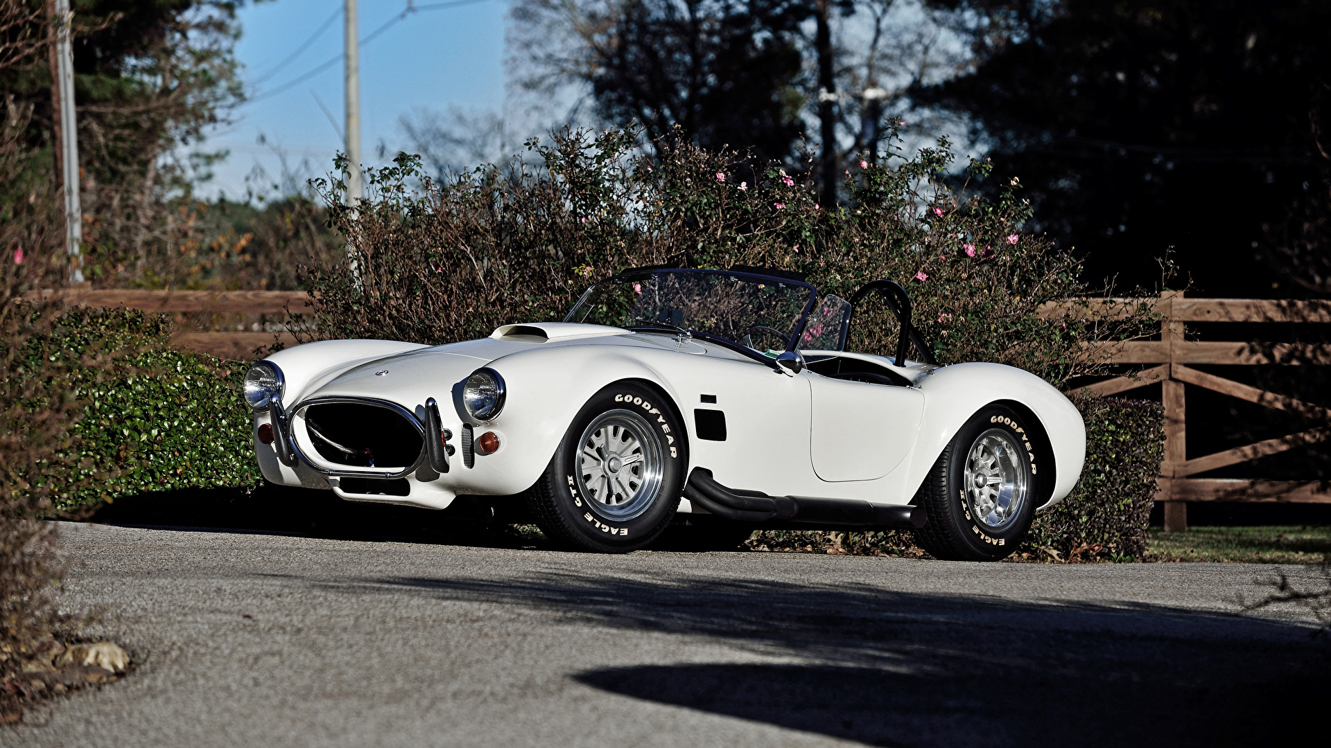 Фото Ford Shelby 1967 Cobra 427 Белый старинные машина 1920x1080