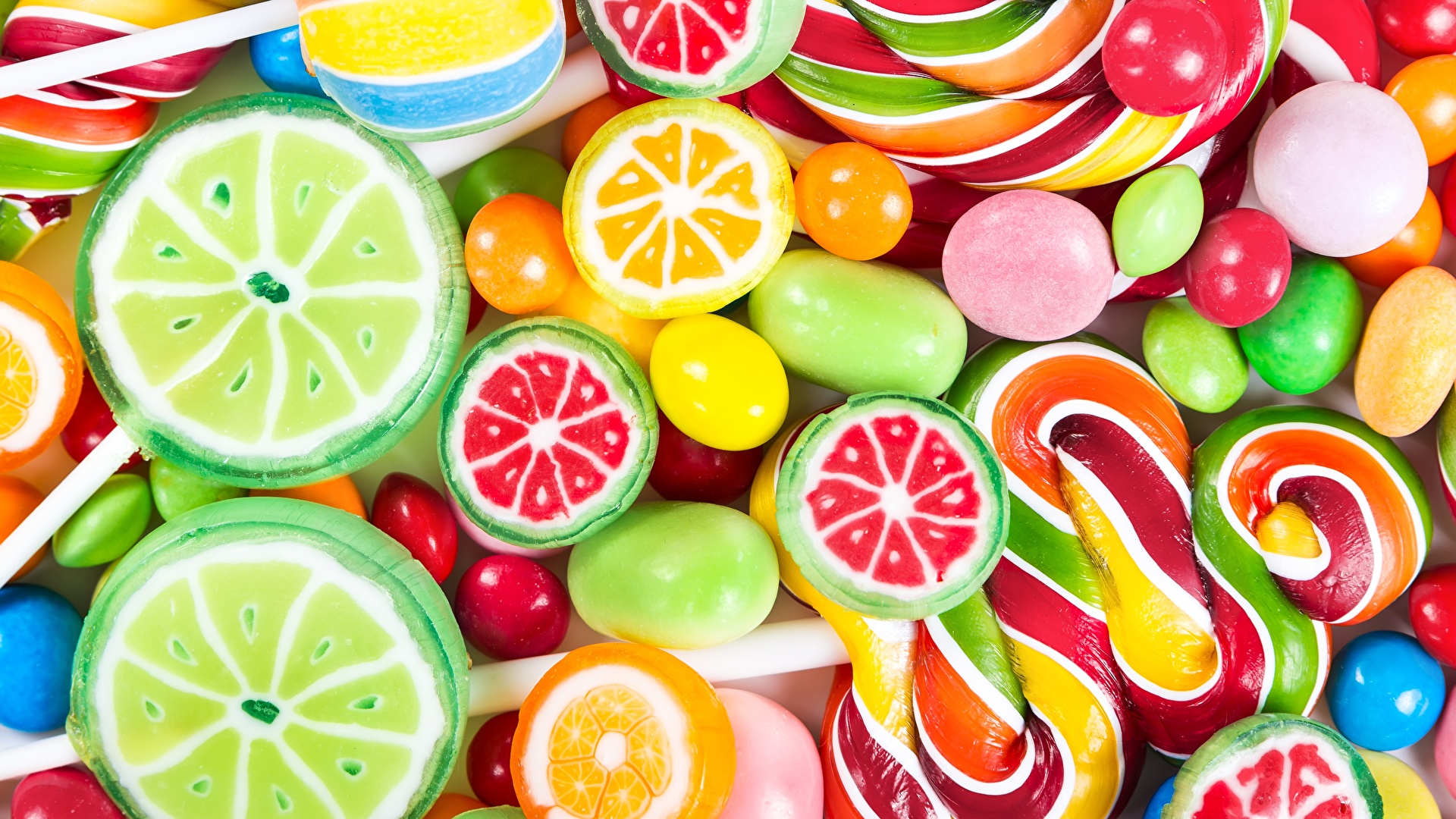 Picture Multicolor Candy Lollipop Food Many 19x1080