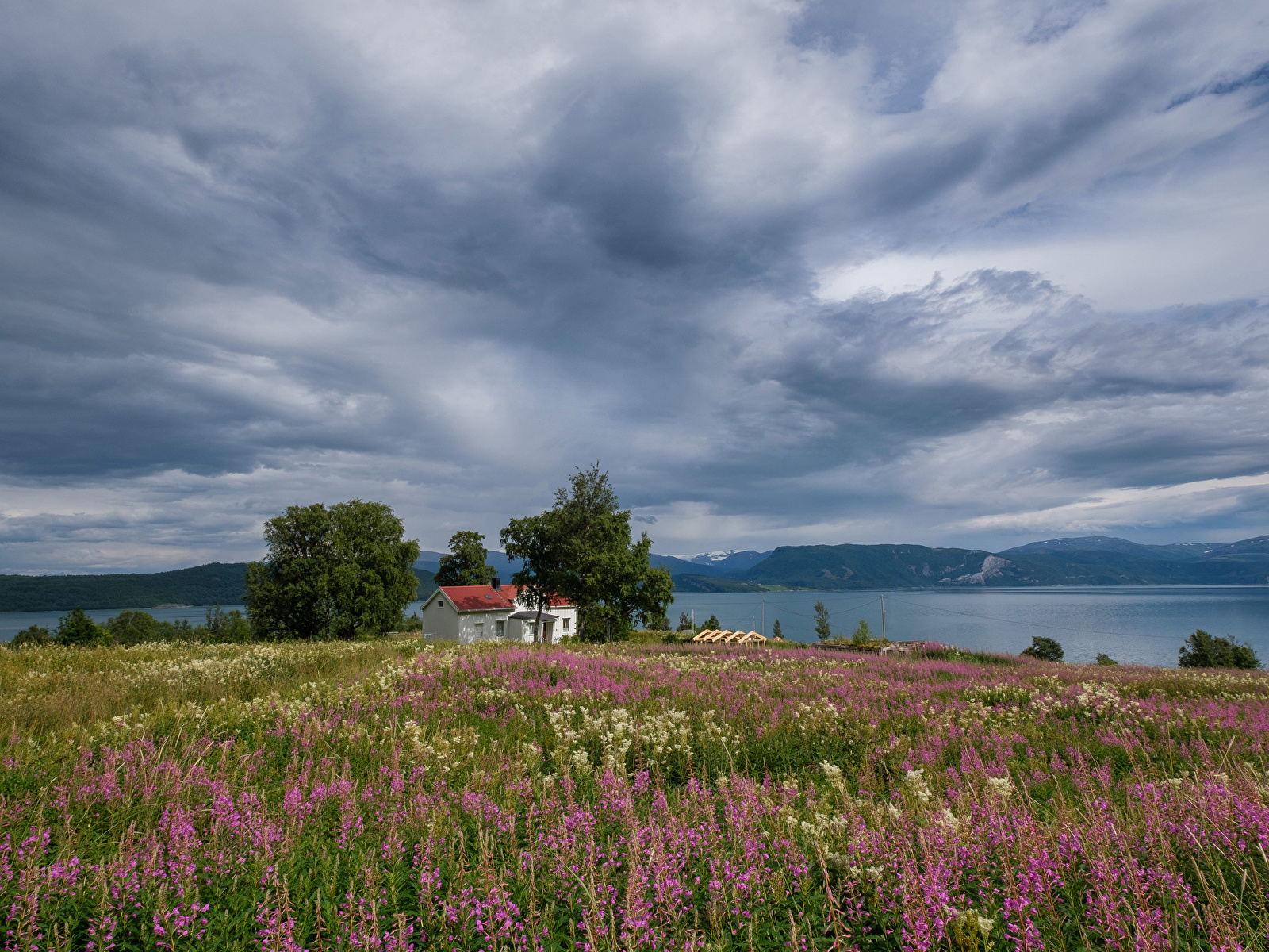 Wallpaper Norway Nature Sky Fields Rivers Building 1600x1200