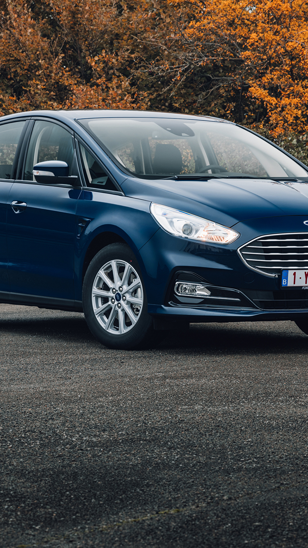 Обои для рабочего стола Ford Универсал S-MAX, 2019-- синие 1080x1920