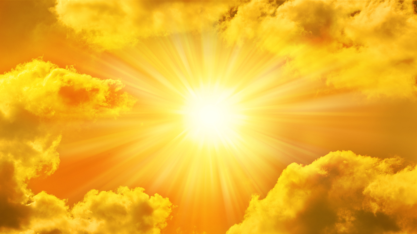 Picture Rays of light Sun Nature Sky Clouds 1366x768