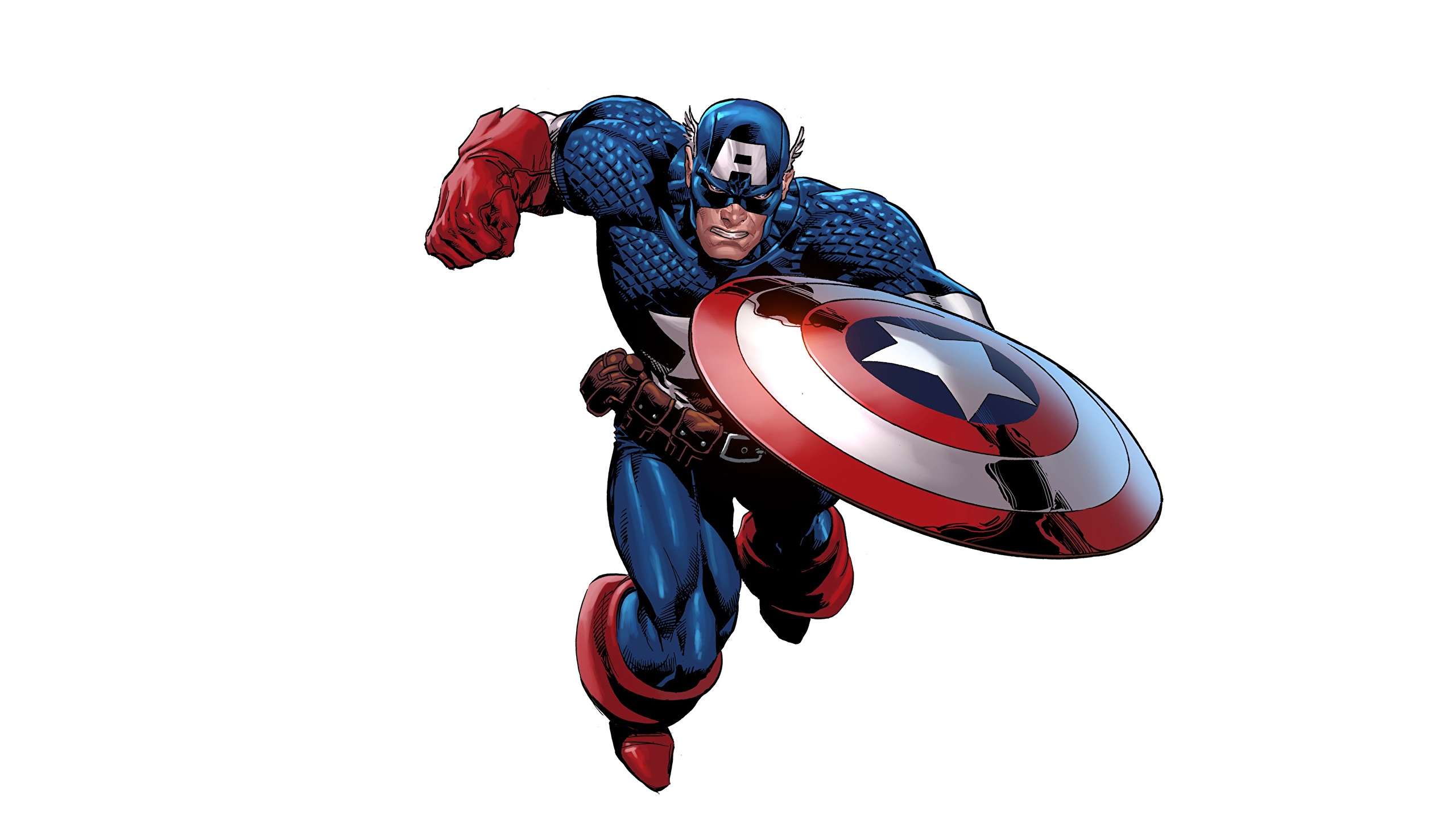 Обои для рабочего стола с щитом Капитан Америка герой 2560x1440