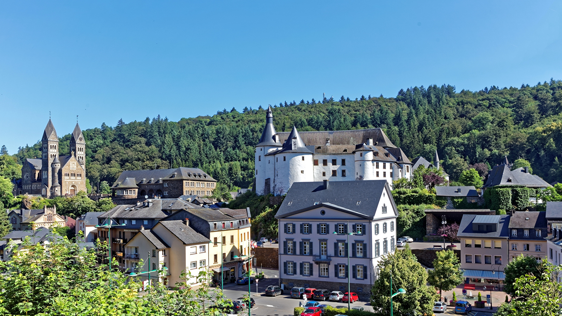 Photo Luxembourg Clervaux Castle Cities Houses 1920x1080 Images, Photos, Reviews