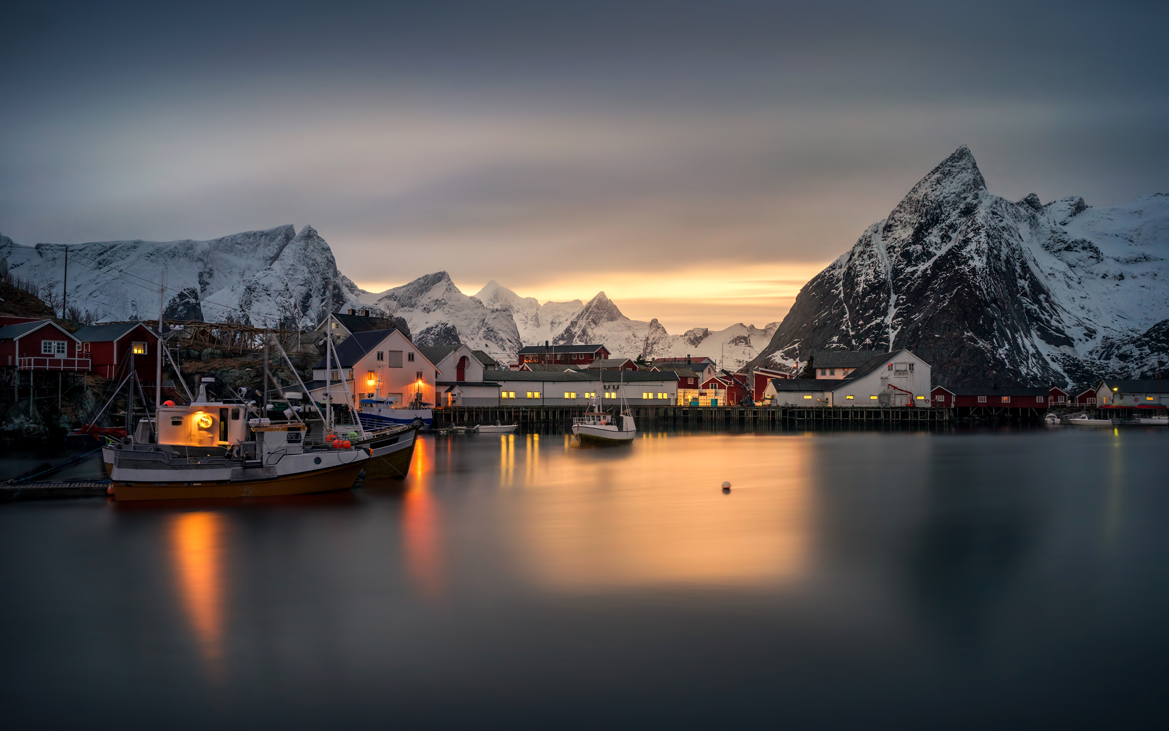 挪威冬日绝美雪景迷人风光,高清图片-壁纸族