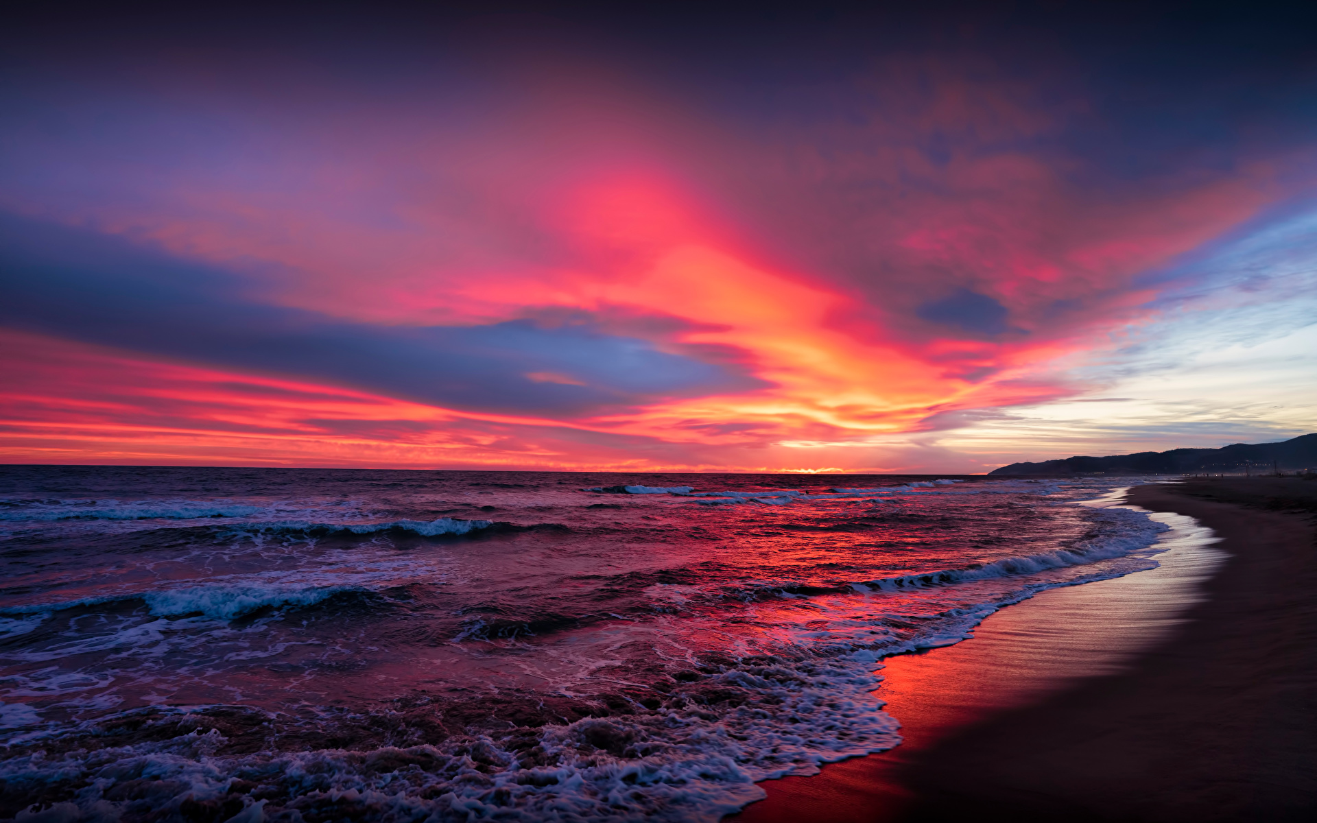 Fondos De Pantalla 1920x1200 España Mar Costa Amaneceres Y Atardeceres