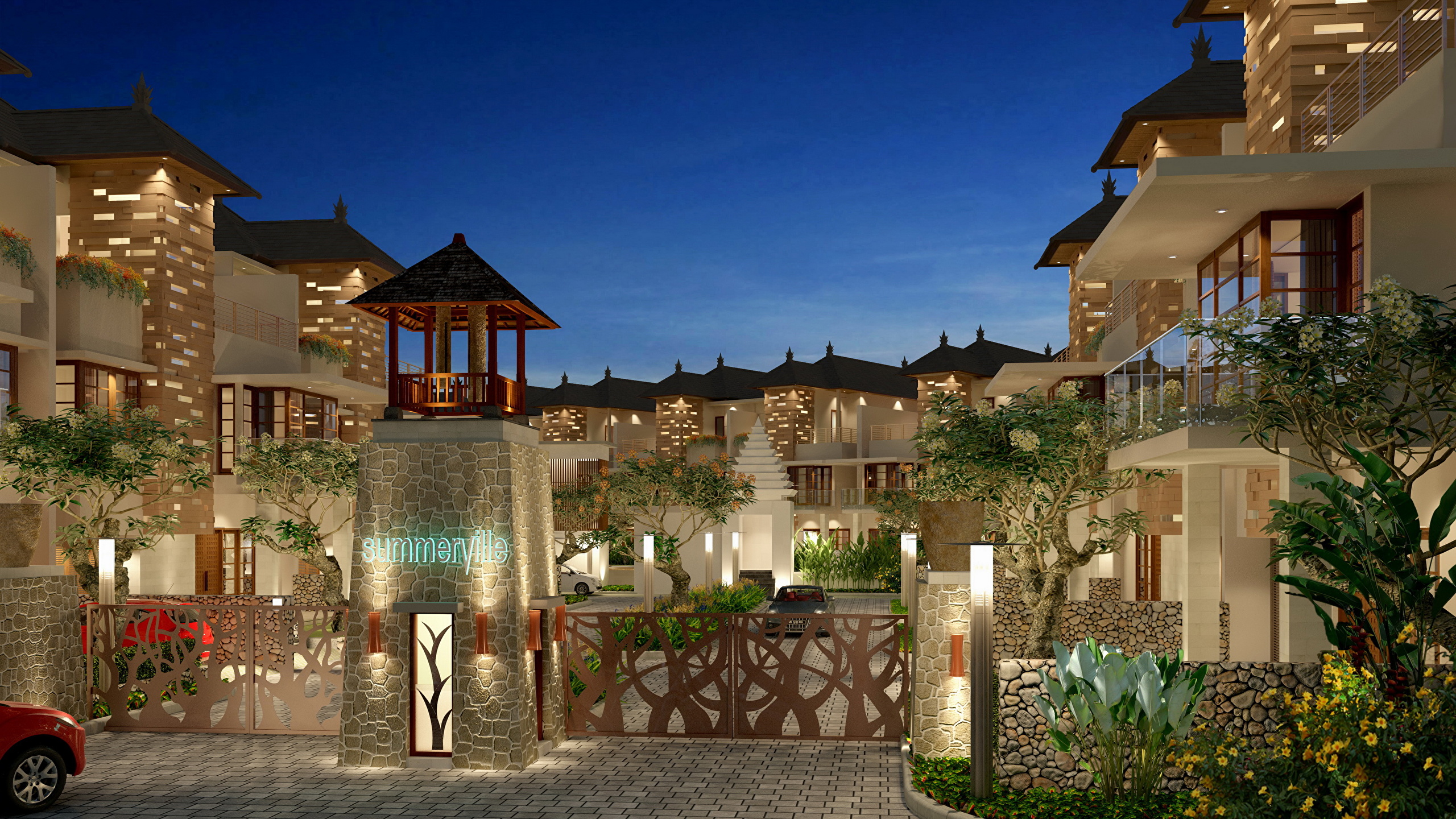 Image Indonesia Spa town Bali Hotel 3D Graphics Cities 2560x1440