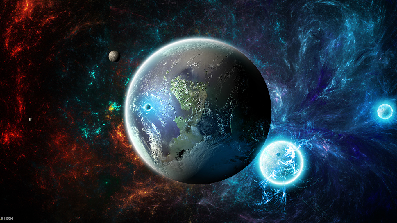 Images planet Space 3D Graphics 1366x768