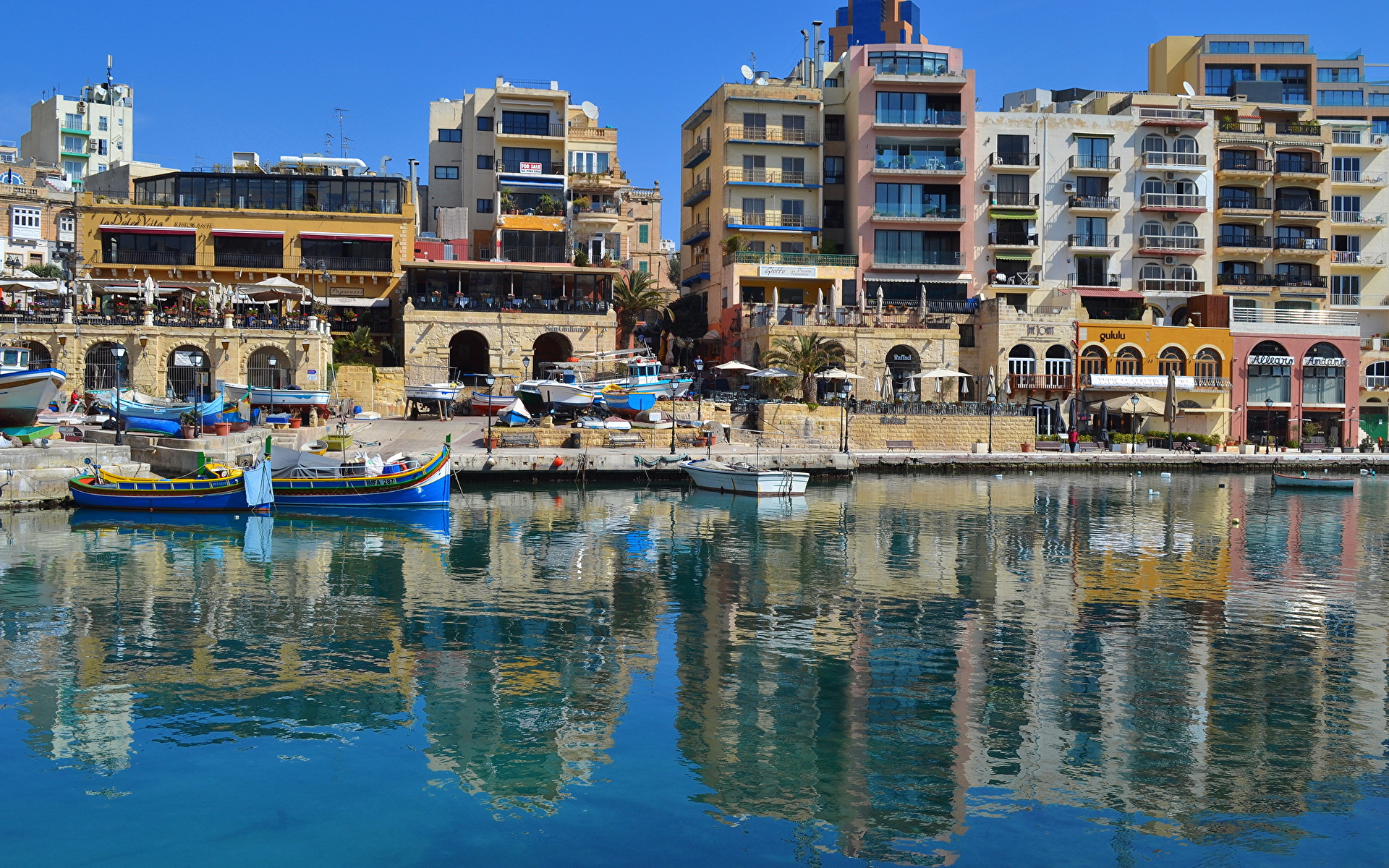 Image Malta St. Julian s Coast Cities Building 1920x1200