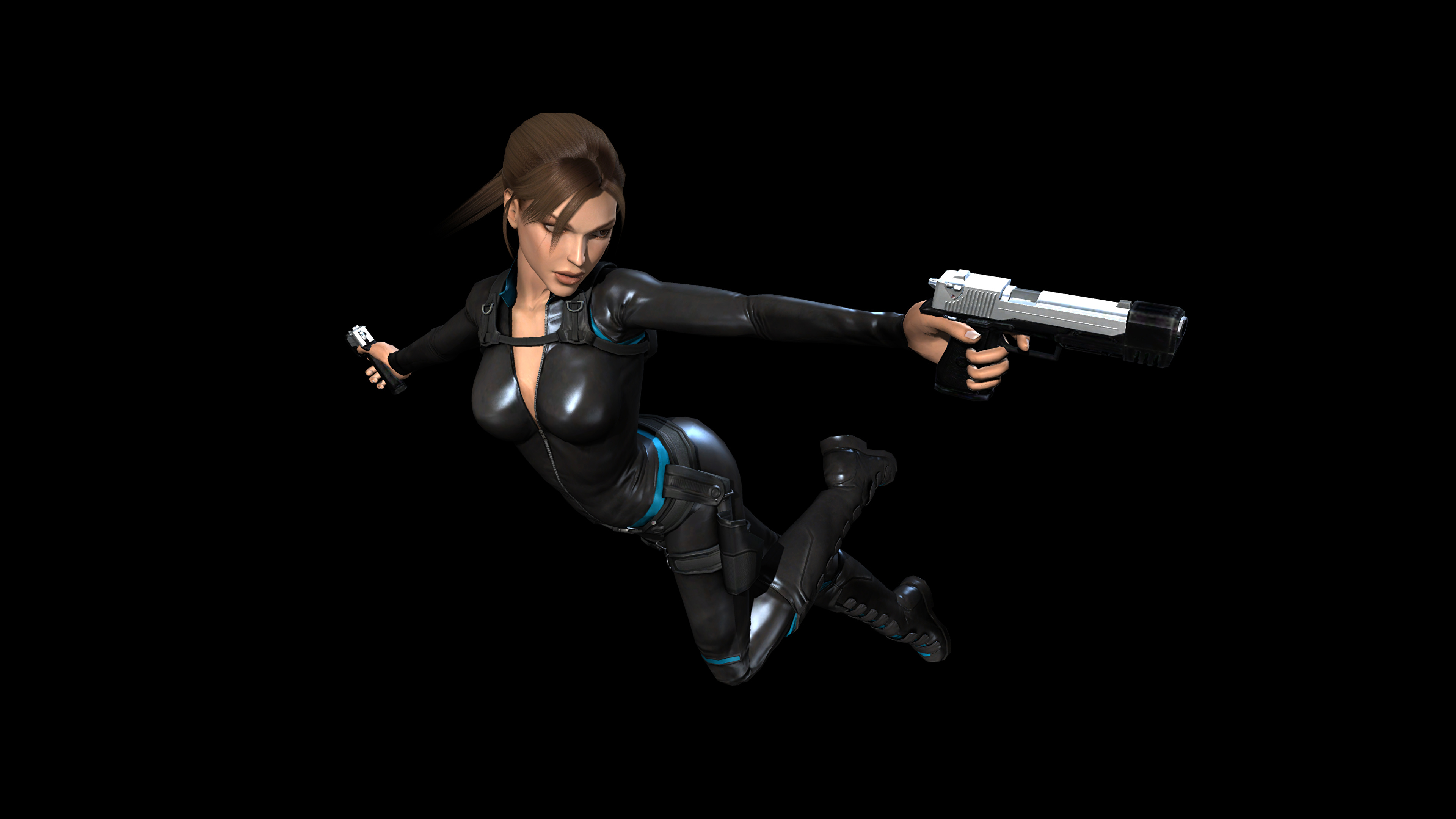 Pictures Tomb Raider Tomb Raider Underworld Latex Pistols 3840x2160