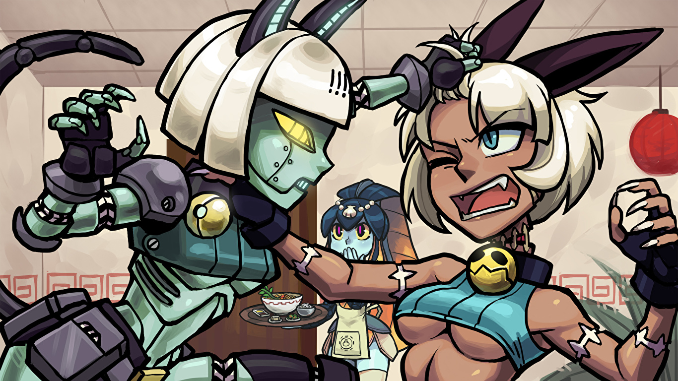 Photos Robot Skullgirls Minette Ms Fortune Robo Fortune 1366x768