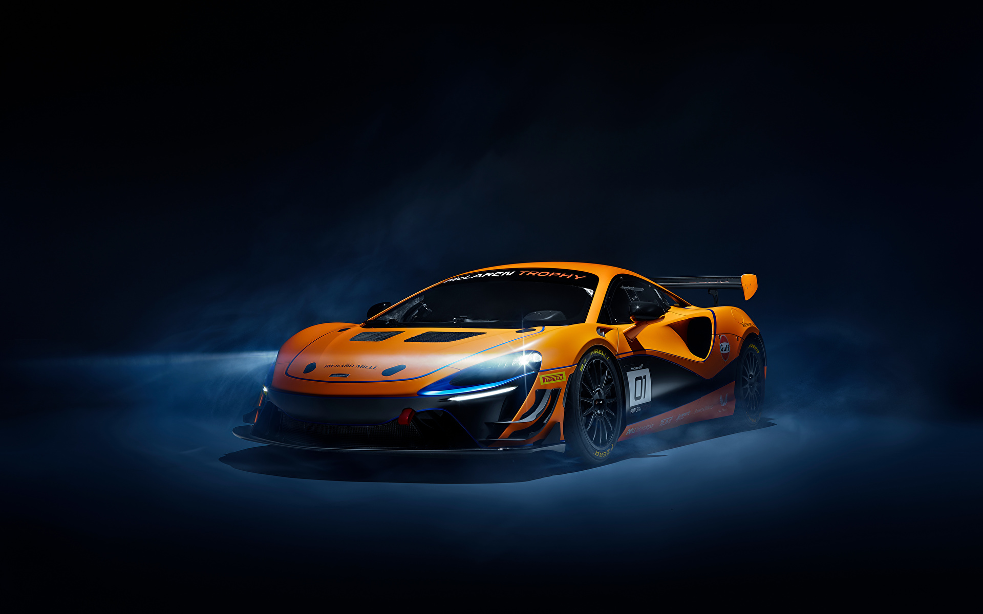 Bilder McLaren Artura Trophy, 2022-- Orange automobil Metallisch 1920x1200 auto Autos