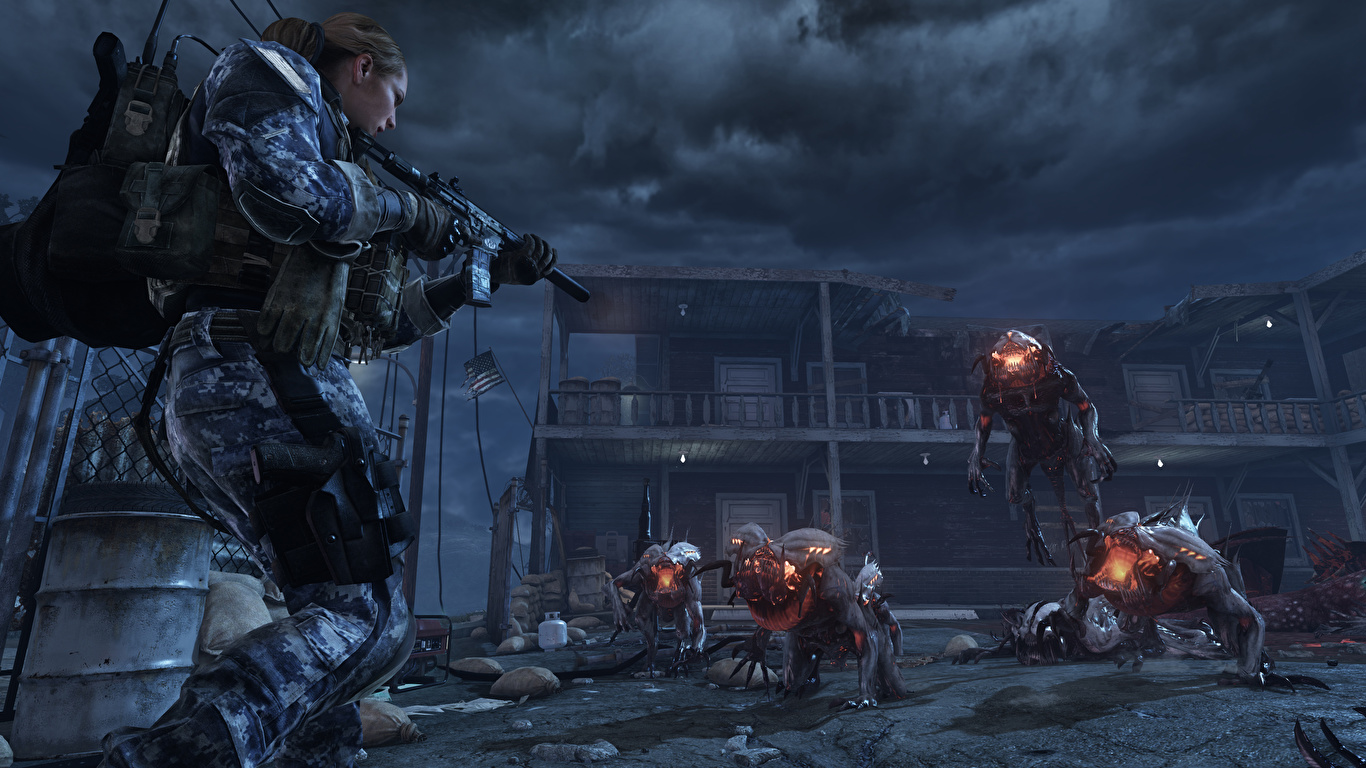 Photos Call of Duty Call of Duty: Ghosts Monsters warrior 1366x768