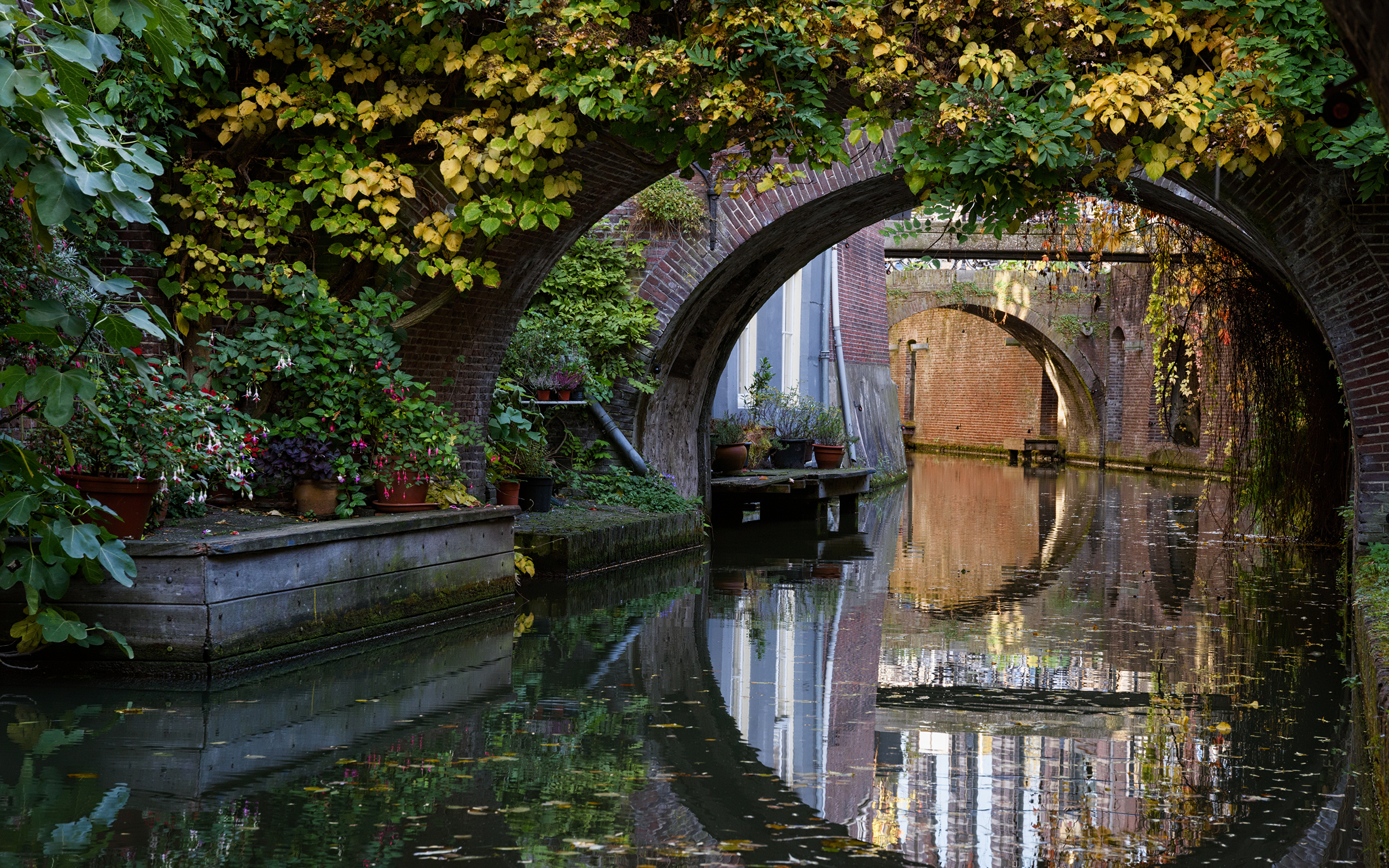 Fotos von Utrecht Niederlande Natur Kanal Brücke 3840x2400