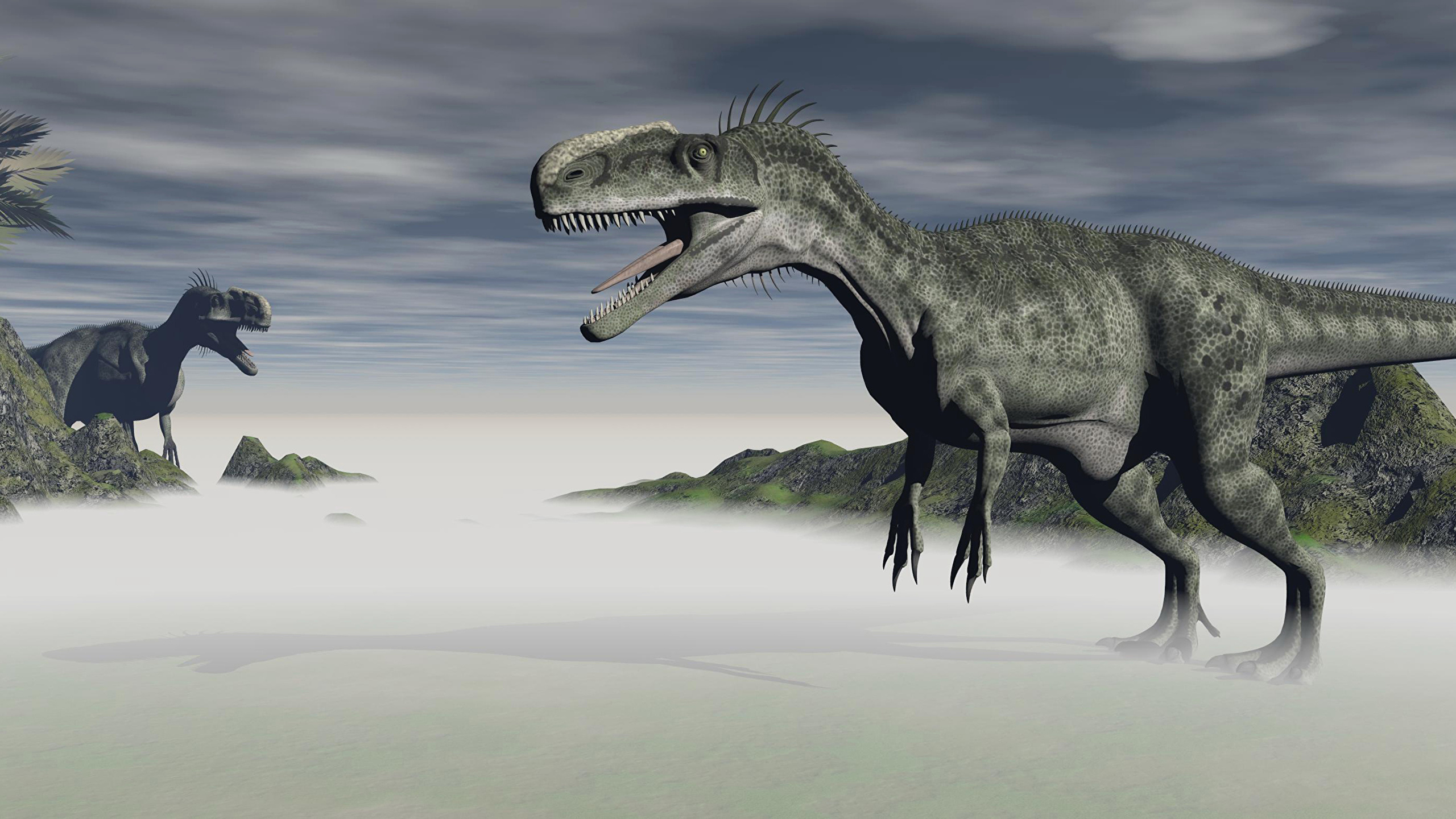 Fondos de Pantalla 2560x1440 Dinosauria Tyrannosaurus rex 3D Gráficos  descargar imagenes