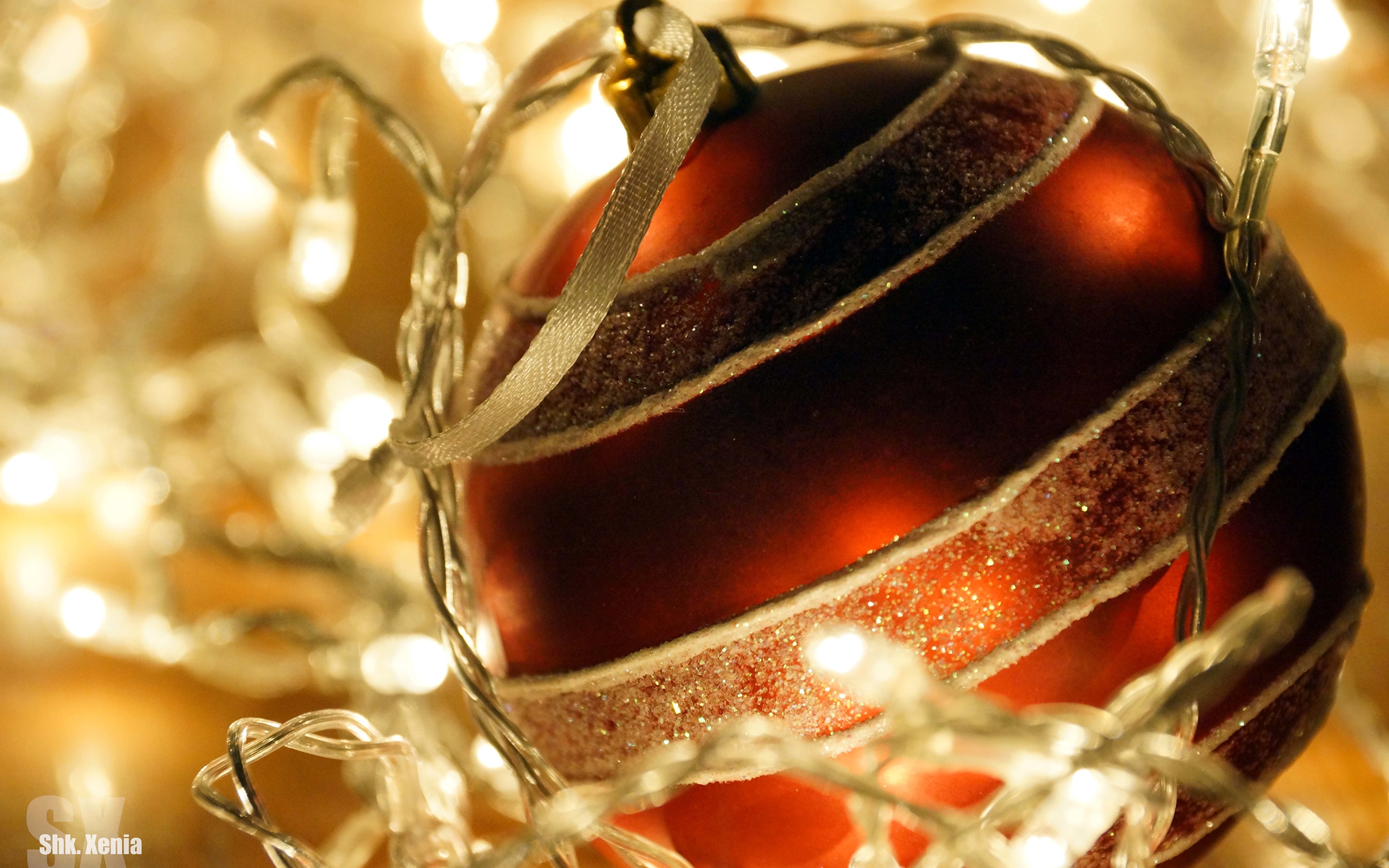 Afbeeldingen Nieuwjaar Ballen Close-up Feestdagen 3840x2400 kerst kerstmis van dichtbij